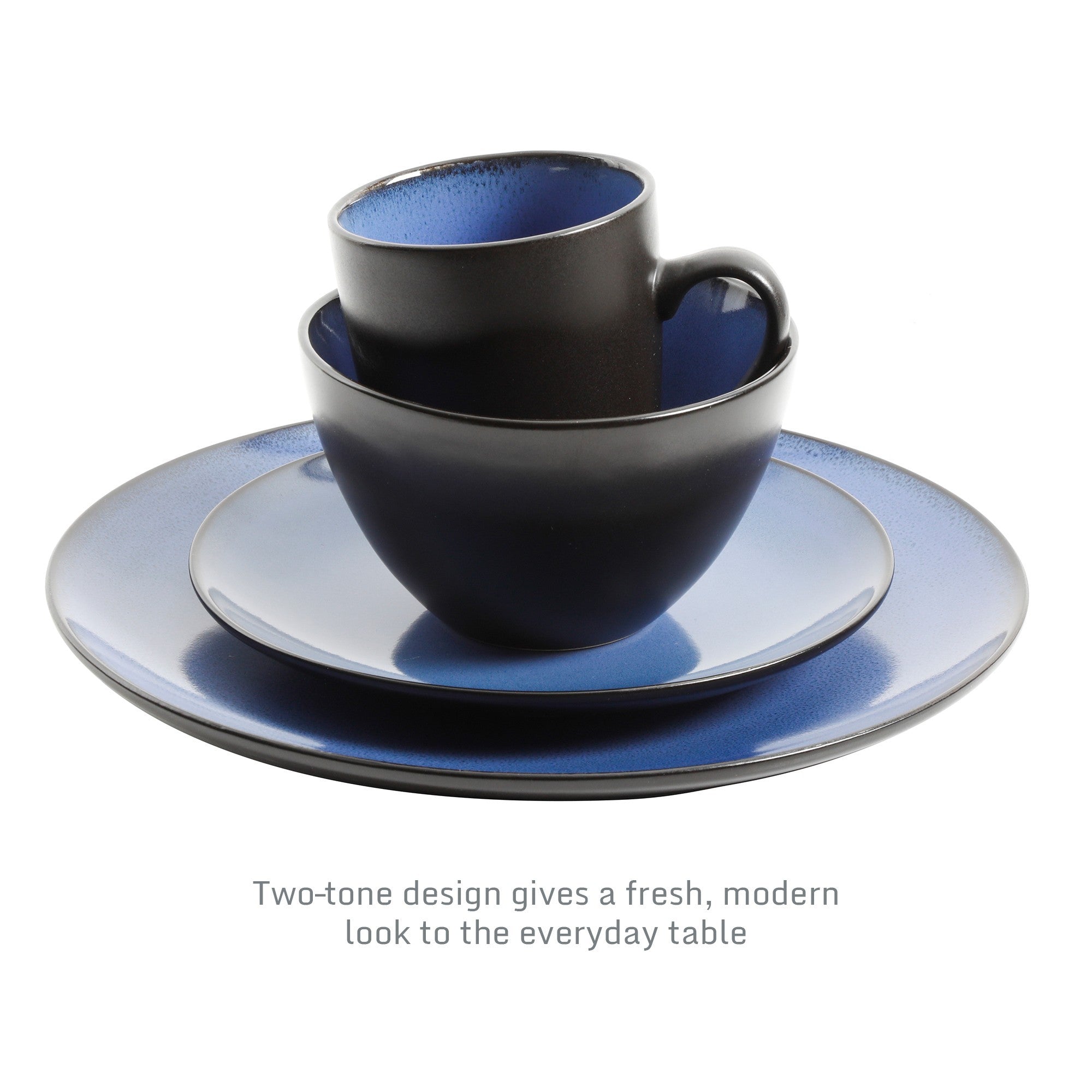 Gibson Elite Soho Lounge Round 16-Piece Reactive Stoneware Dinnerware Set - Image 7
