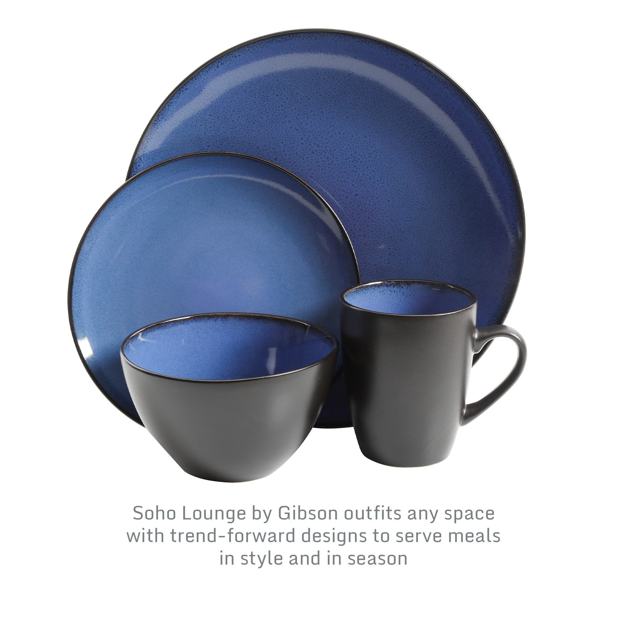 Gibson Elite Soho Lounge Round 16-Piece Reactive Stoneware Dinnerware Set - Image 5