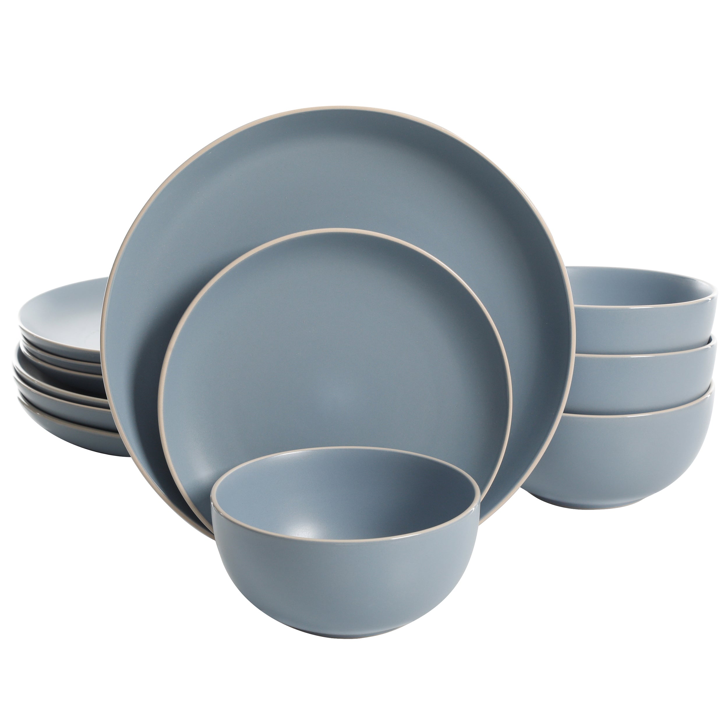 Gibson Home Rockaway 12-Piece Stoneware Dinnerware Set - Image 2