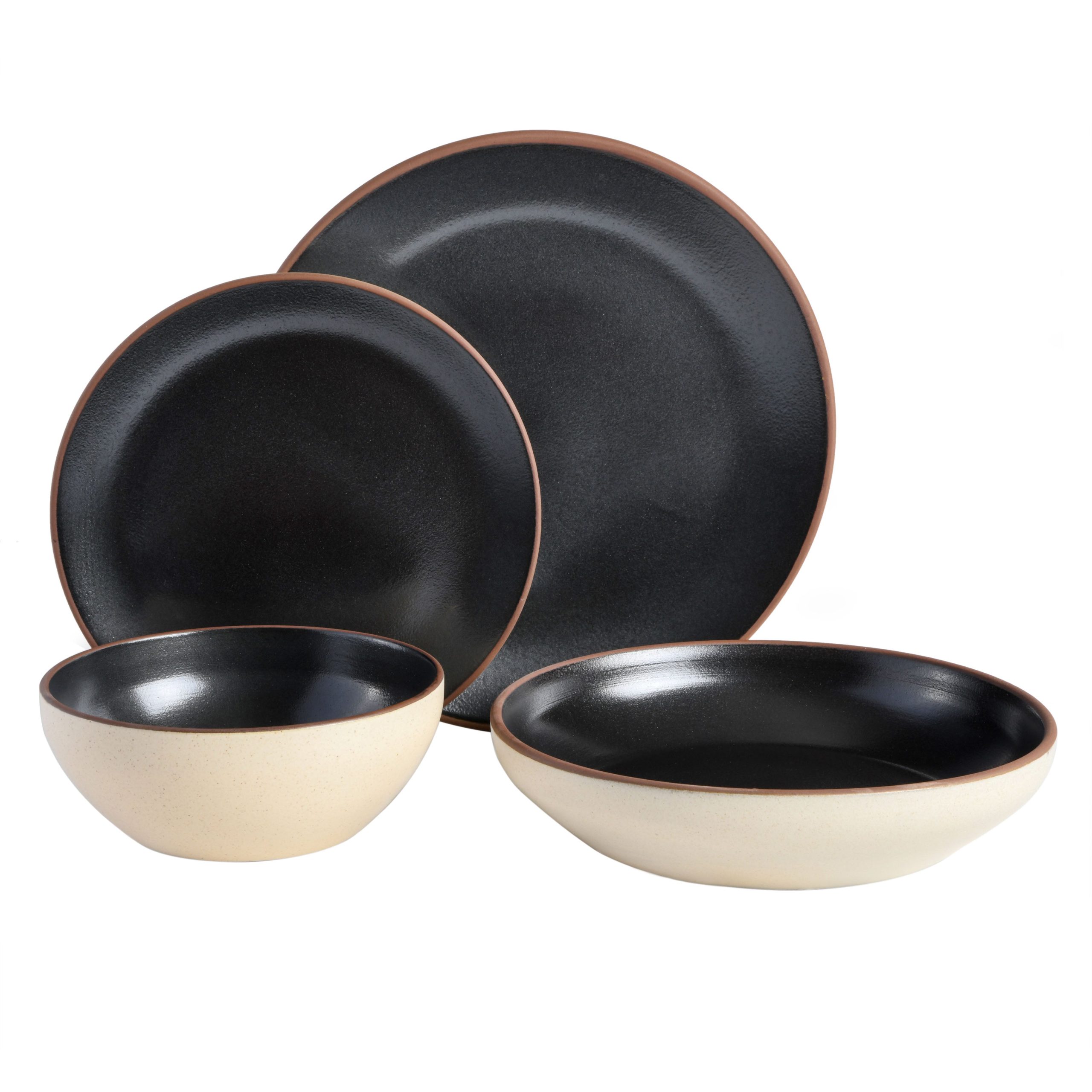 Gibson Elite Contempo Classic 16-Piece Double Bowl Terracotta Dinnerware Set - Image 5