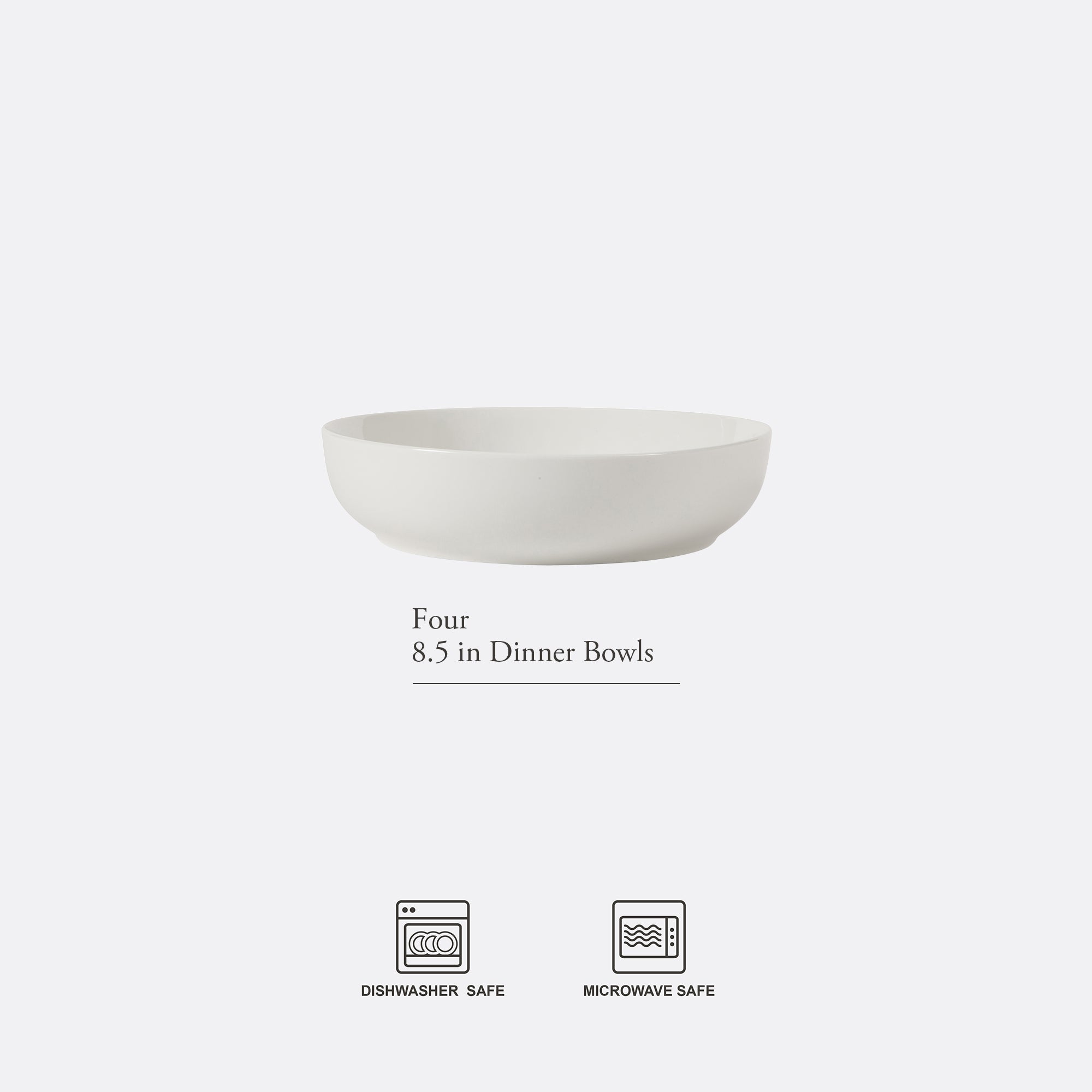 Gibson Home Zen Buffet 6-Piece 41oz Large Pasta Bowls Porcelain Ceramic Chip and Scratch Resistant Shallow Salad Bowl, Serving Bowls, Soup Bowls Set, Dishwasher & Microwave Safe White - Image 3