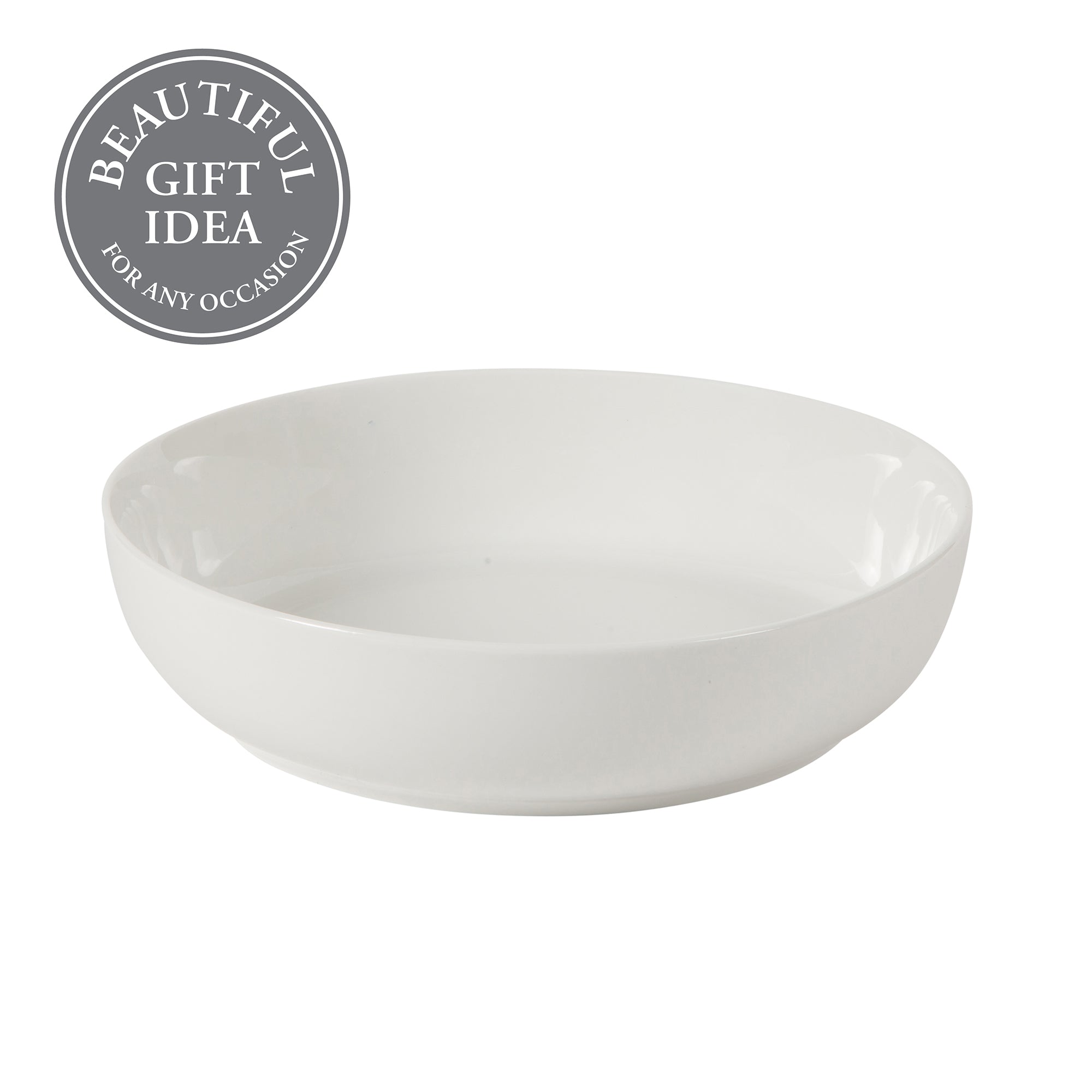Gibson Home Zen Buffet 6-Piece 41oz Large Pasta Bowls Porcelain Ceramic Chip and Scratch Resistant Shallow Salad Bowl, Serving Bowls, Soup Bowls Set, Dishwasher & Microwave Safe White - Image 5