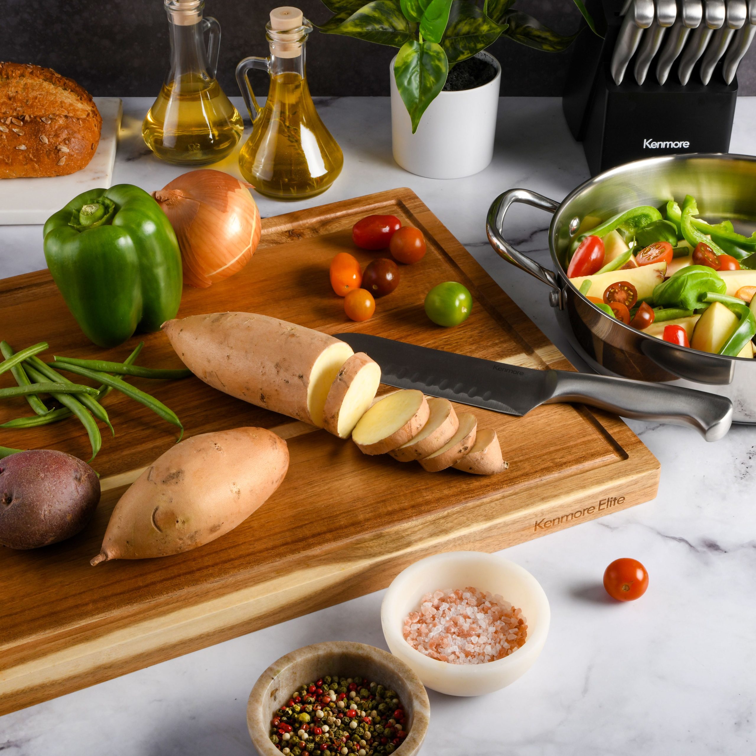 Kenmore Kenosha 24" x16" Acacia Wood Cutting Board - Image 2