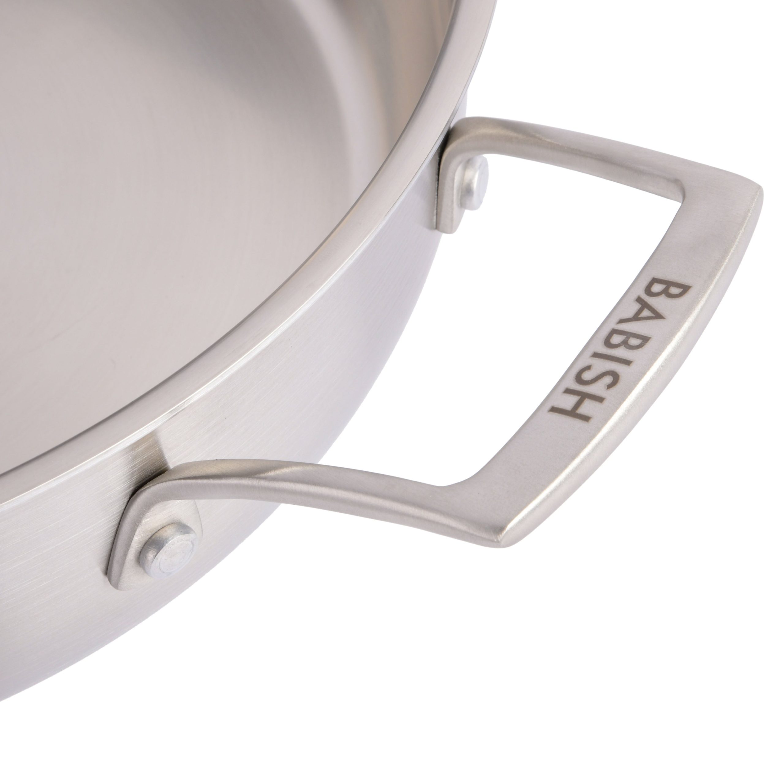 Babish Tri-Ply Stainless Steel Professional Grade Saute Pan w/Lid, 5-Quart - Image 5