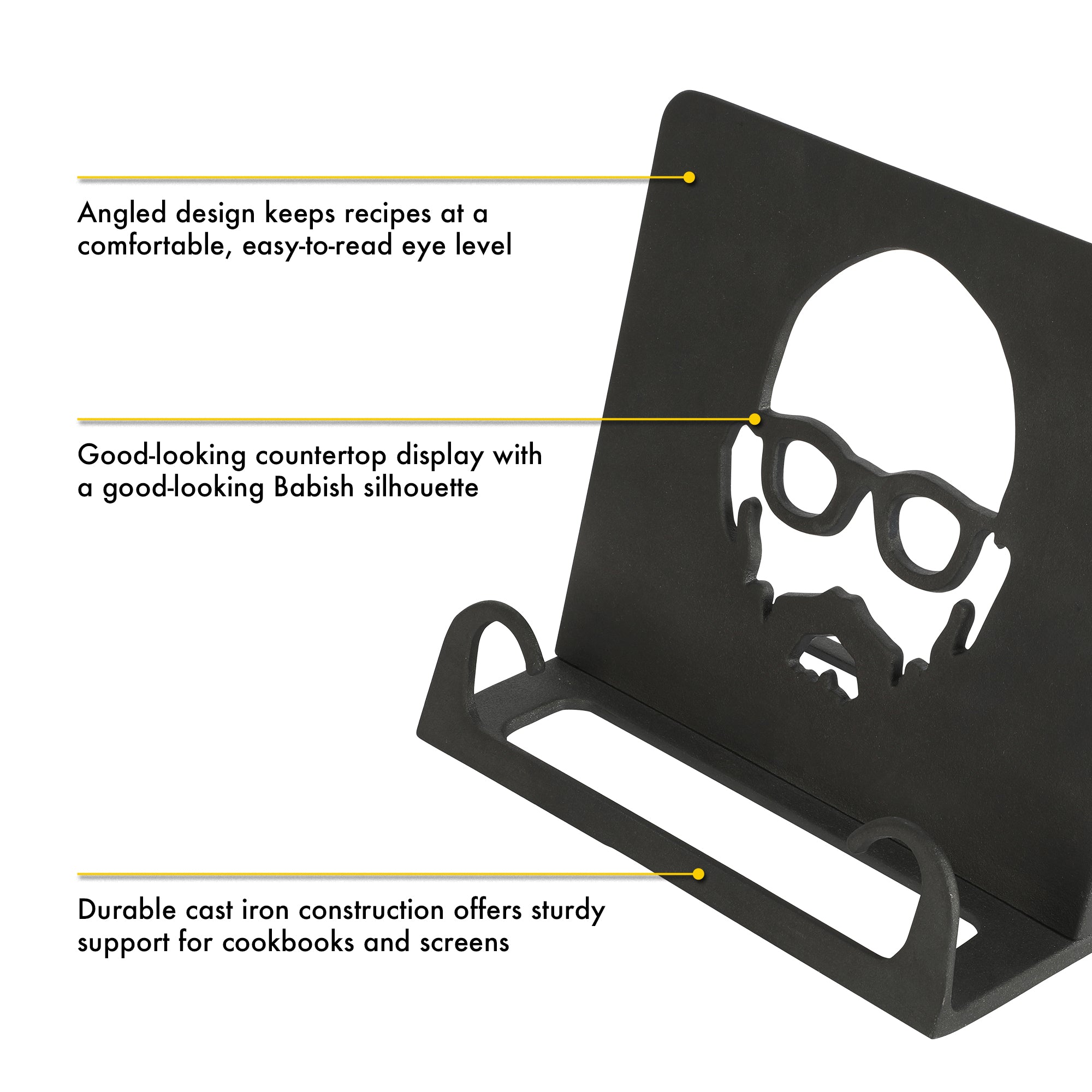 Babish Cast Iron Cookbook Holder - Image 3