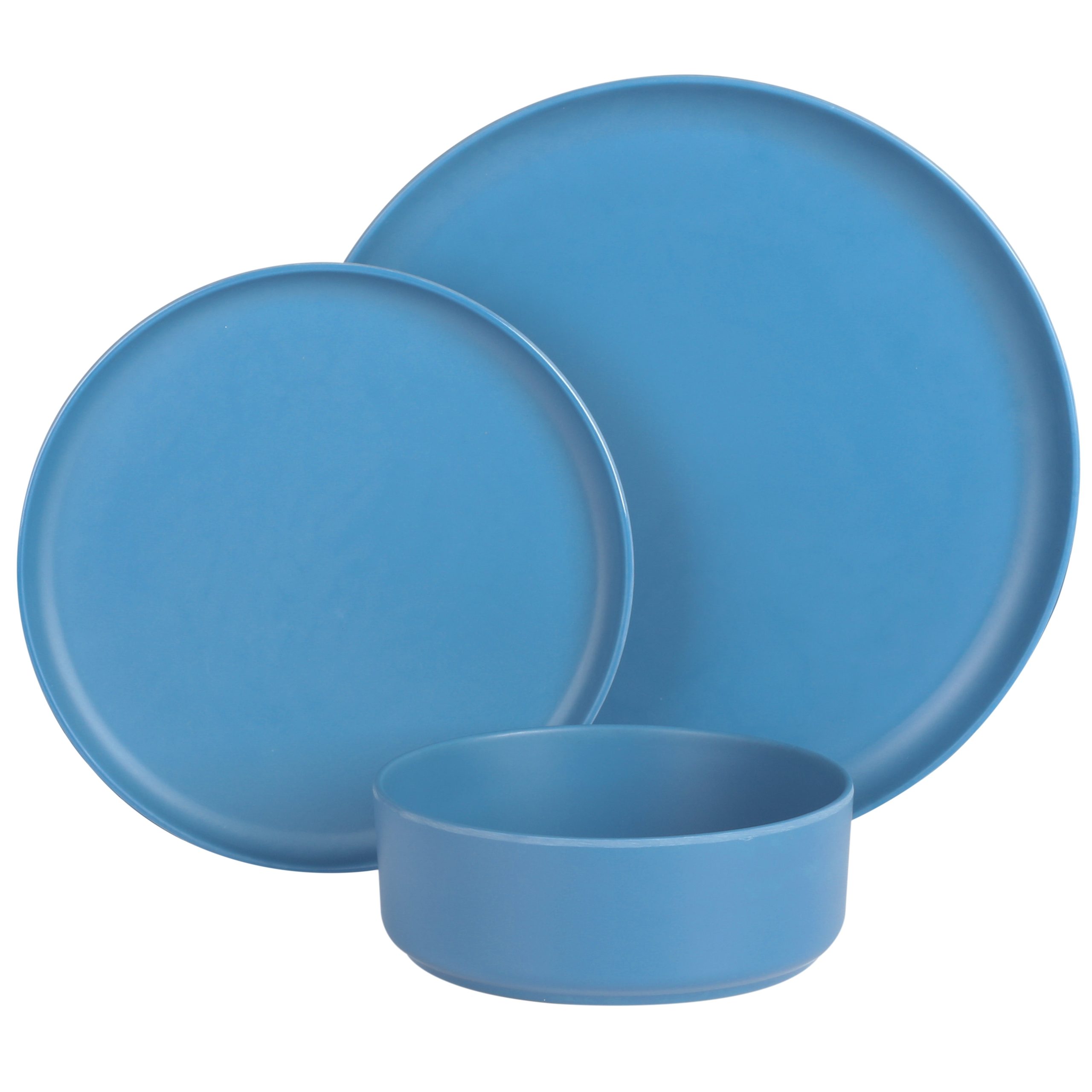 Gibson Home Canyon Crest 12-Piece Stackable Matte Melamine Dinnerware Set - Image 6