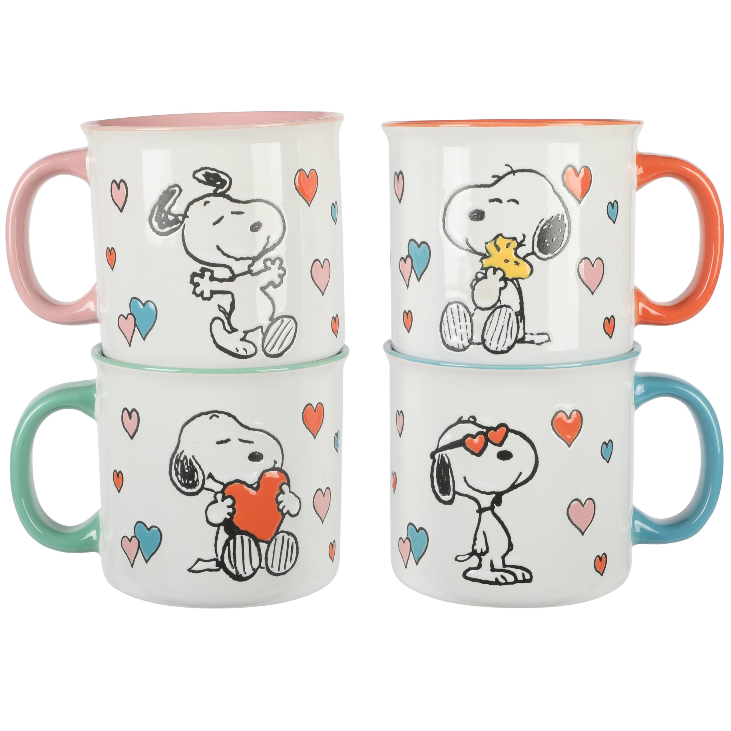 Peanuts Mothers Love 4-Pack Large 21oz Camper Stoneware Mug Set - Image 4