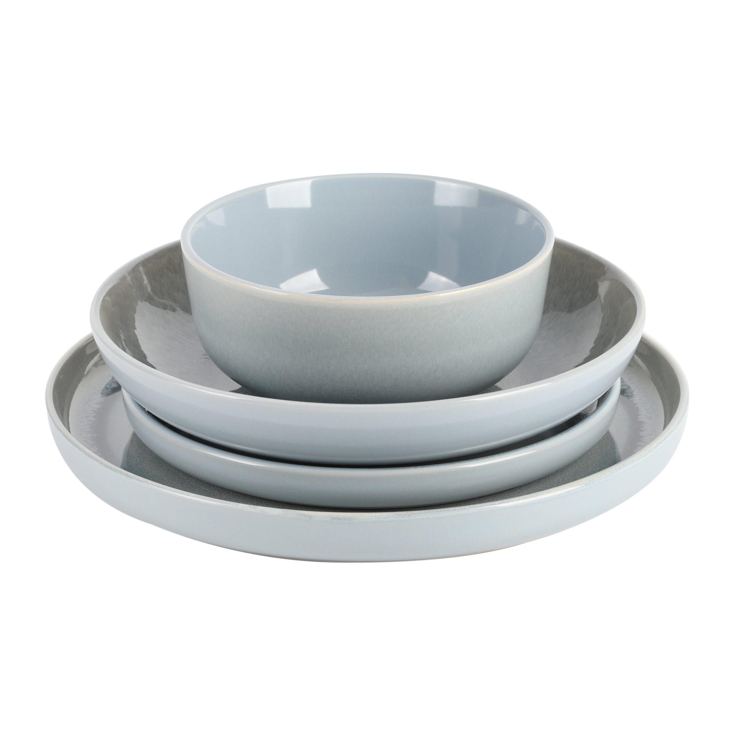 Gibson Elite Juno Moon 16-Piece Double Bowl Reactive Stoneware Dinnerware Set - Image 7