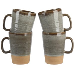 Gibson Elite Dreamweaver 4-Pack Terracotta Reactive 17oz Mug Set