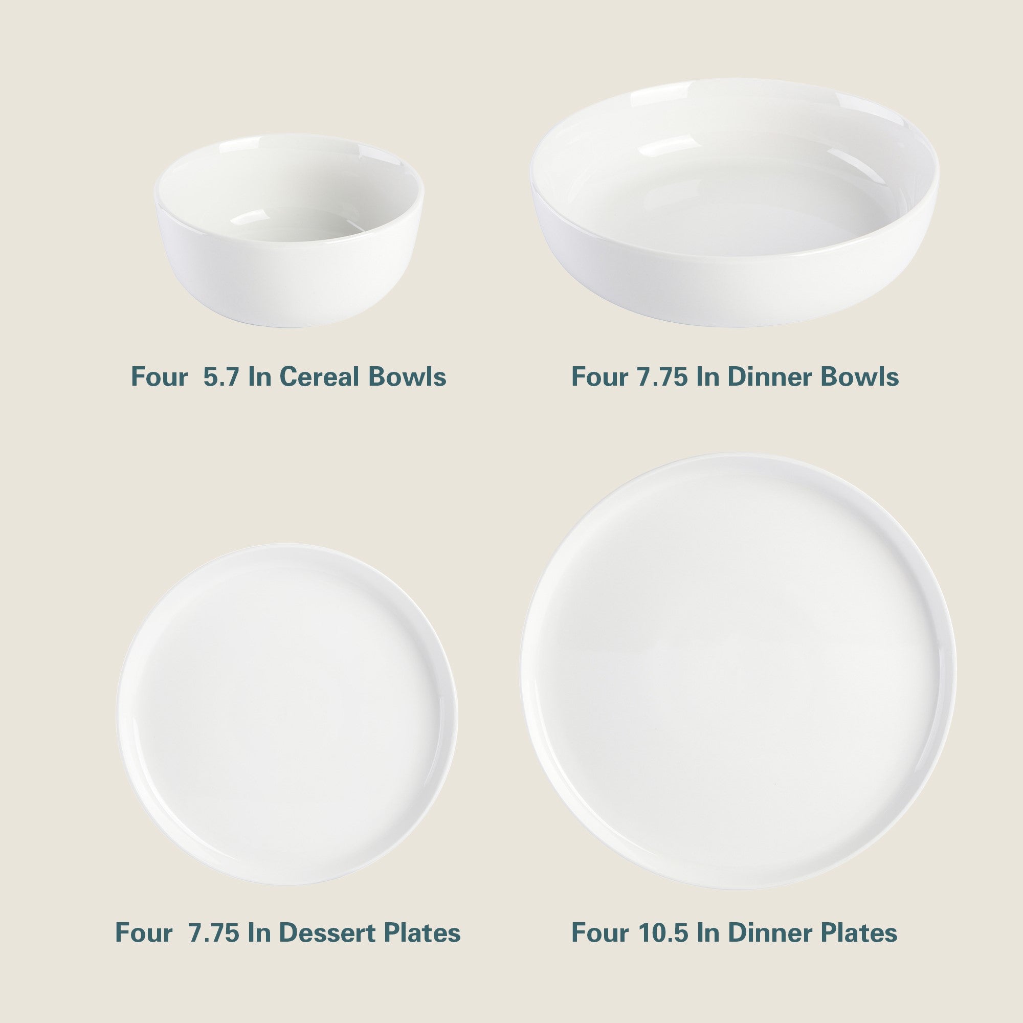 Gibson Home Oslo 16-Piece Porcelain Dinnerware Set - Image 4