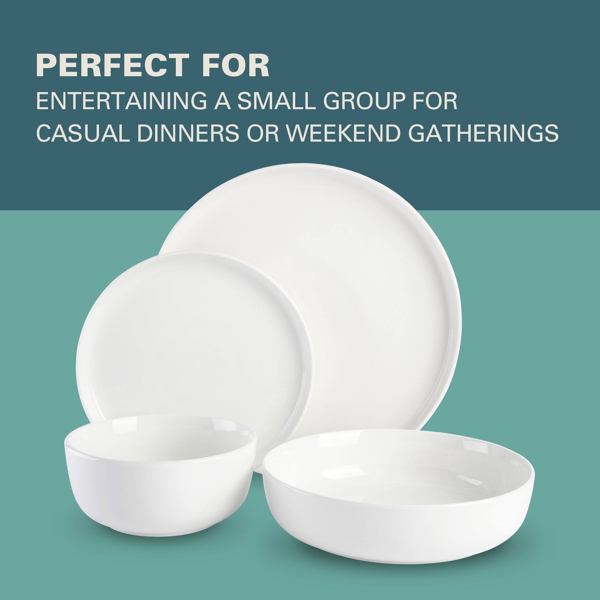 Gibson Home Oslo 16-Piece Porcelain Dinnerware Set - Image 6