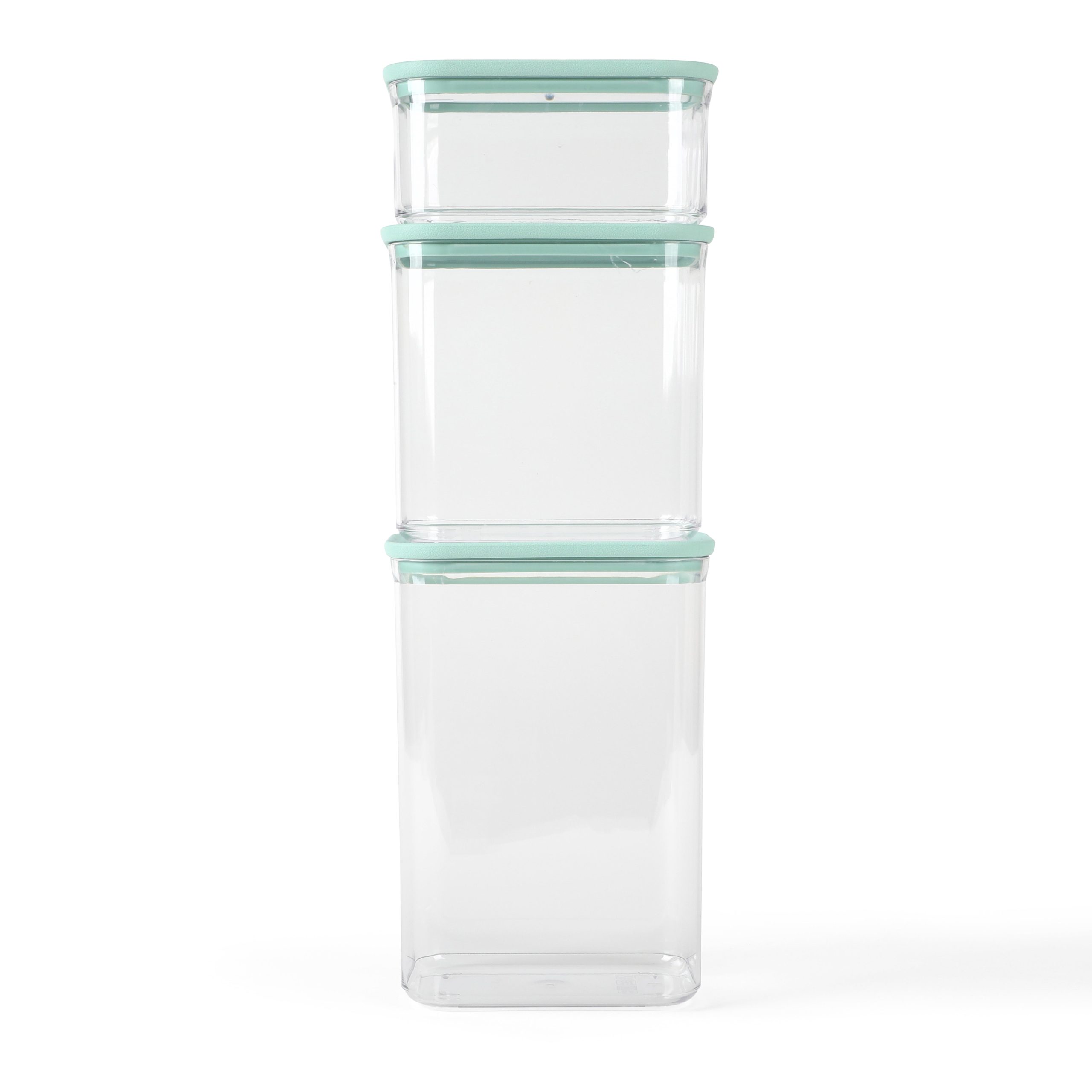 Martha Stewart Langstaff 6 Piece (92oz, 60oz, 26oz) Stackable Rectangular Container Set w/ Martha Blue Lids - Image 5
