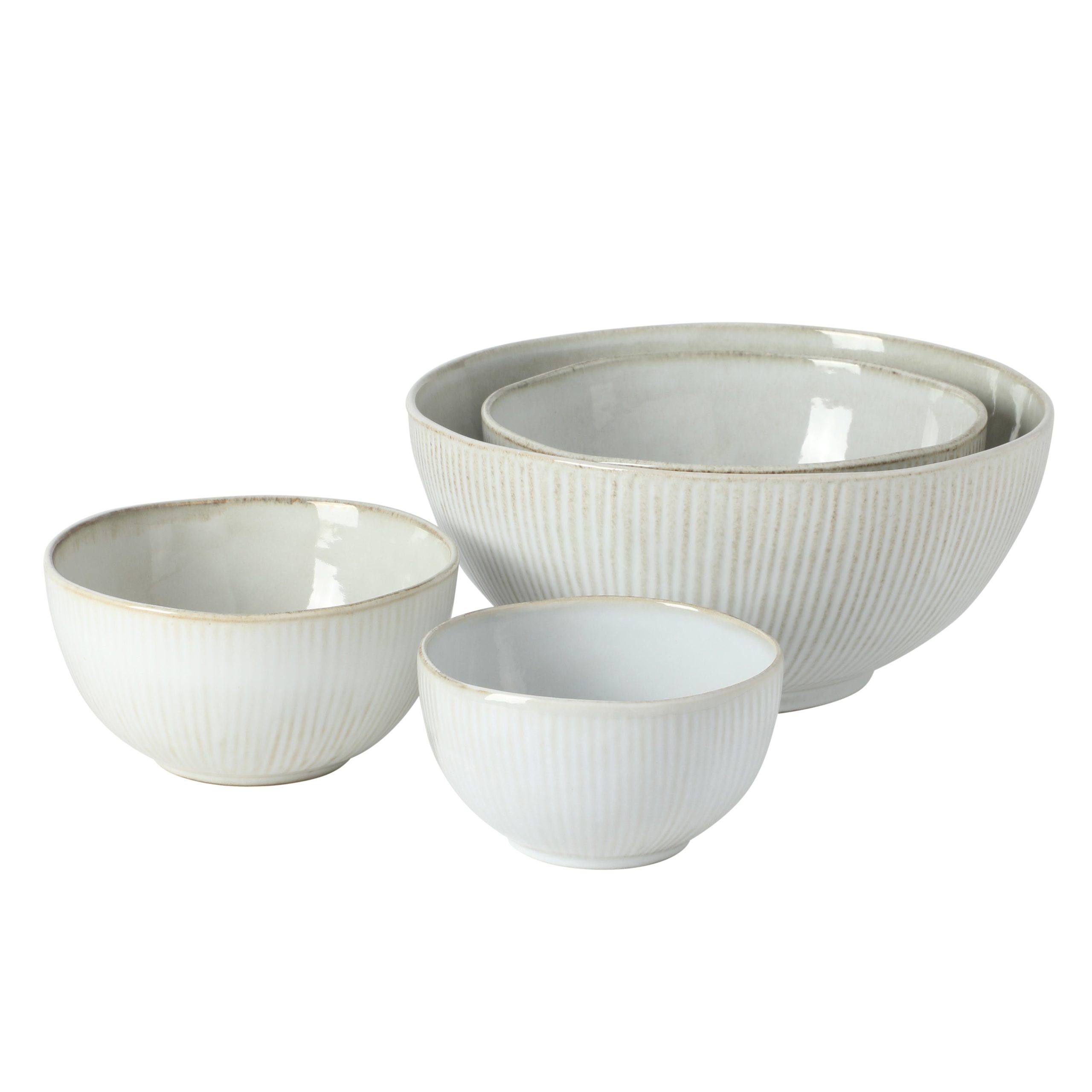 Gibson Elite Sandy Pines 4 Piece Nesting Bowl Set, 4”, 5.5”, 7” & 9” Round Stoneware Bowls, Reactive Glaze Finish, Mixing, Prep & Serving Bowls, Microwave & Dishwasher Safe - Image 13