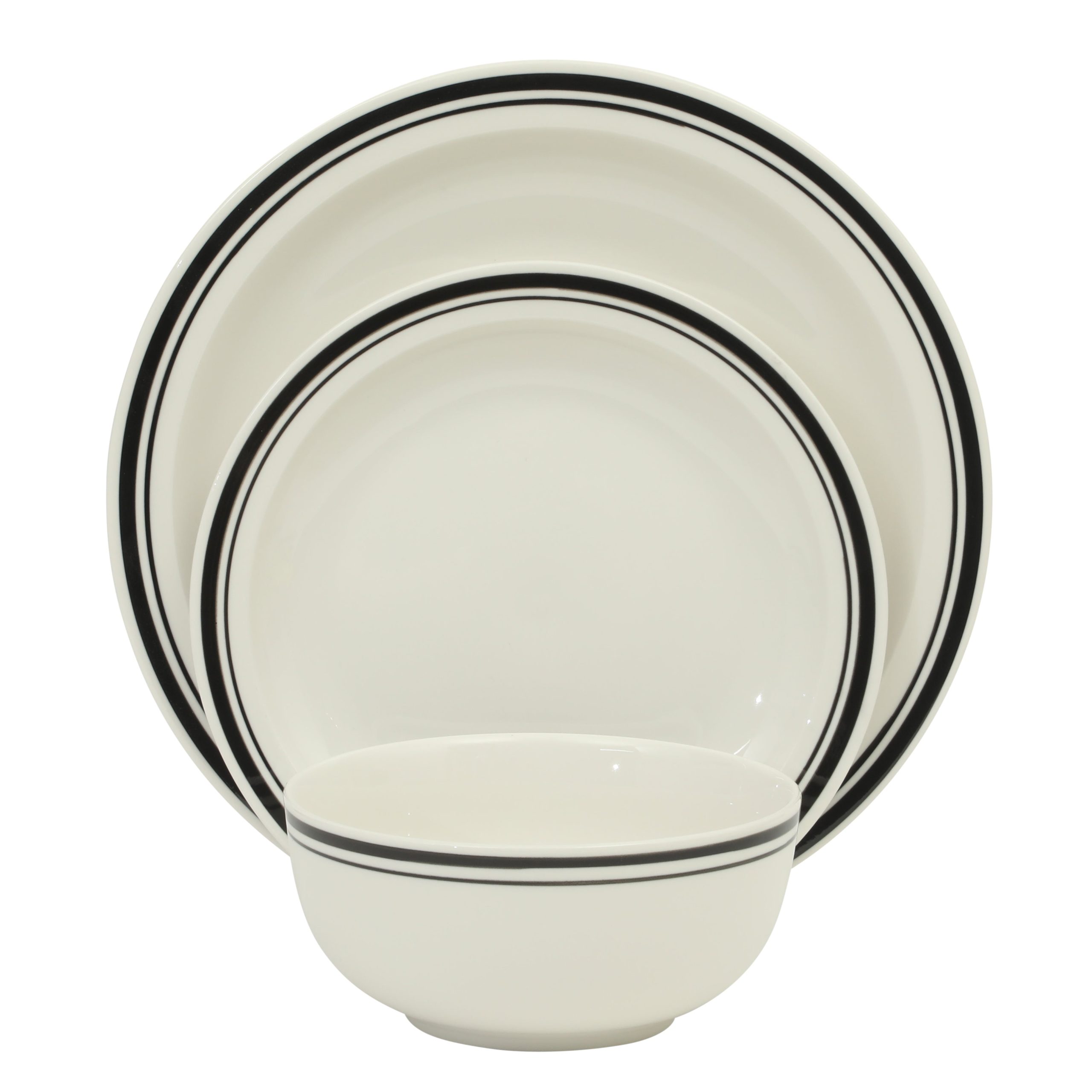 Gibson Home Hometown Diner 12-Piece Porcelain Dinnerware Set, Round Plates and Bowls Set for 4, Dishwasher Safe – Dinner Plate, Salad Plate & Cereal Bowl - Image 9