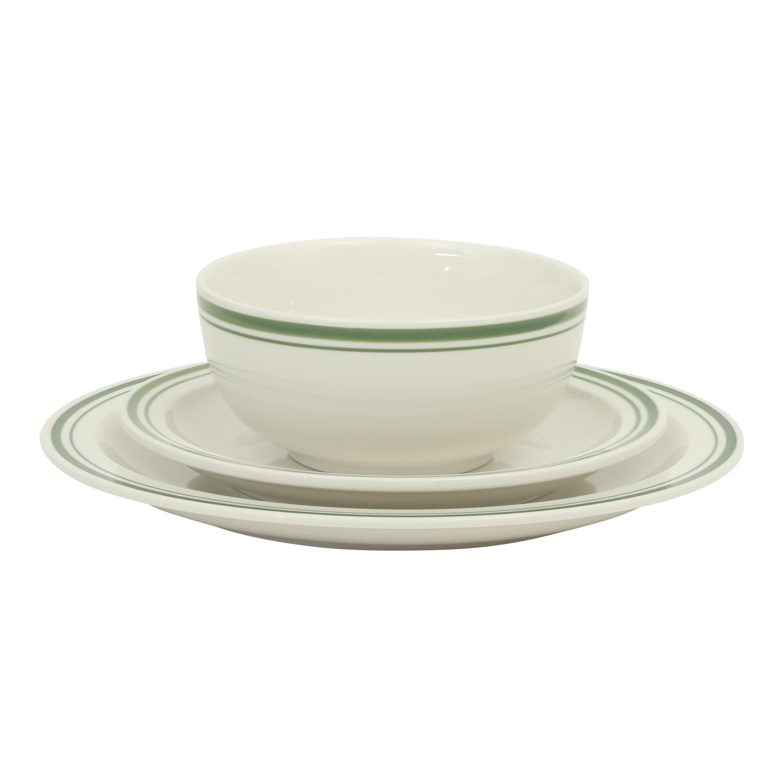 Gibson Home Hometown Diner 12-Piece Porcelain Dinnerware Set, Round Plates and Bowls Set for 4, Dishwasher Safe – Dinner Plate, Salad Plate & Cereal Bowl - Image 5