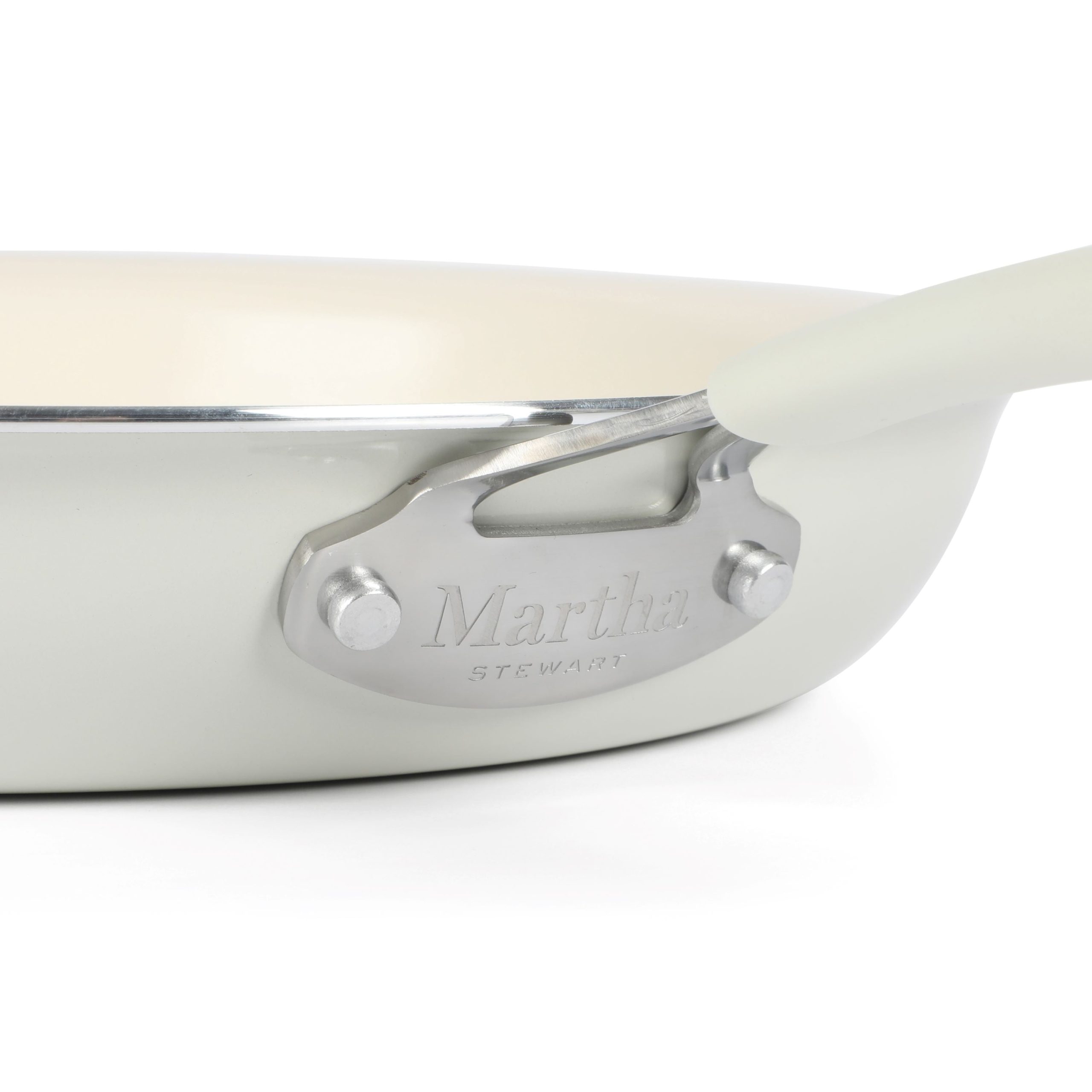 Martha Stewart Everyday Charlemont 12-Inch Linen Aluminum Fry Pan - Image 3