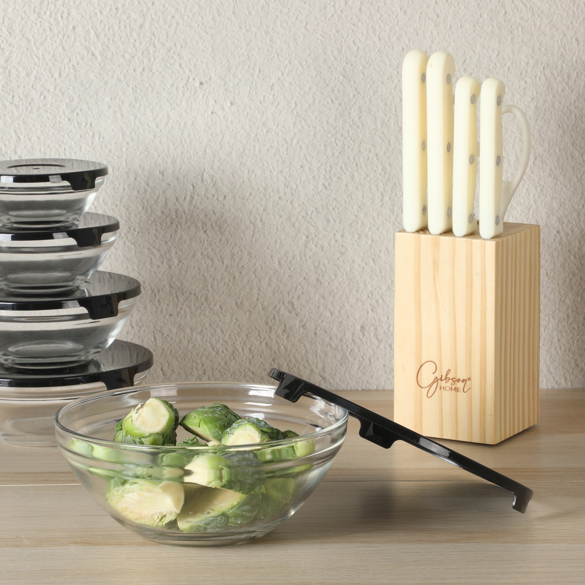 Gibson Home 74 Piece Kitchen in a Box Pots and Pans Cookware, Plates and Bowls Dinnerware, Cutlery Knife Block, Flatware Utensils, Kitchen Tools & Gadgets, Kitchen Storage, Glasses Set - Image 12