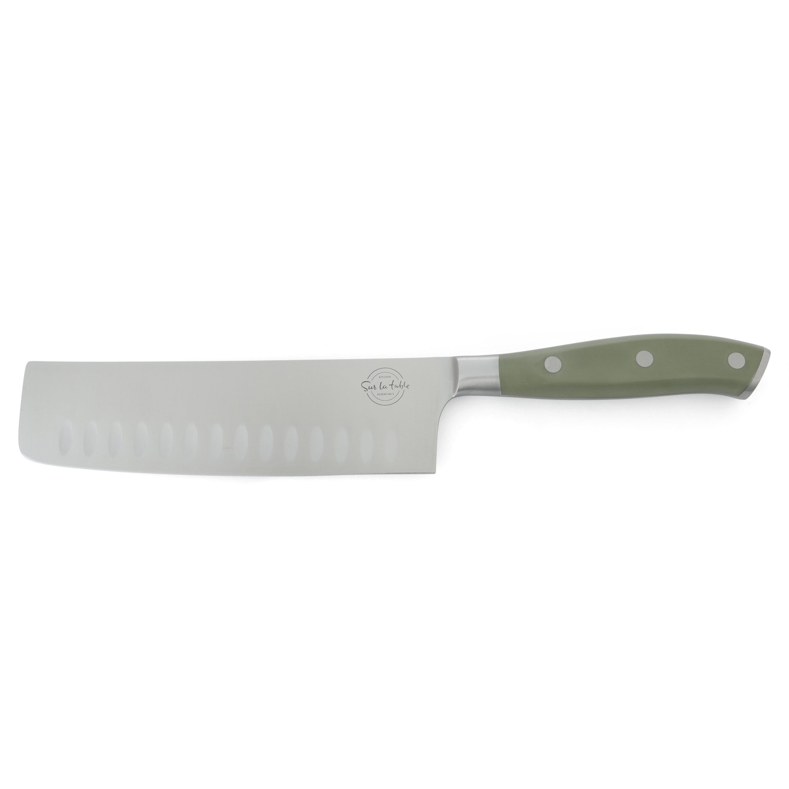 Sur La Table Tasting Kitchen 5-Piece Cutlery Set With Triple Riveted Handle on Beechwood Magnetic Block - Image 5