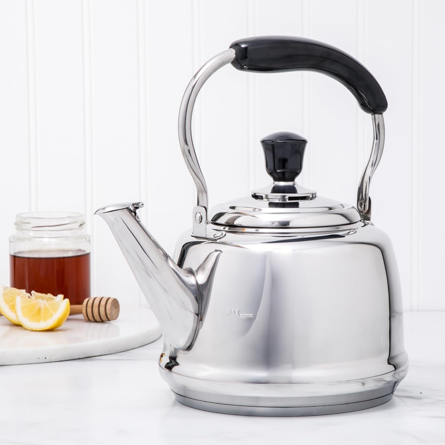Martha Stewart Kingstree Large 2 Qt Heavy Gauge Whistling Tea Kettle - Image 2