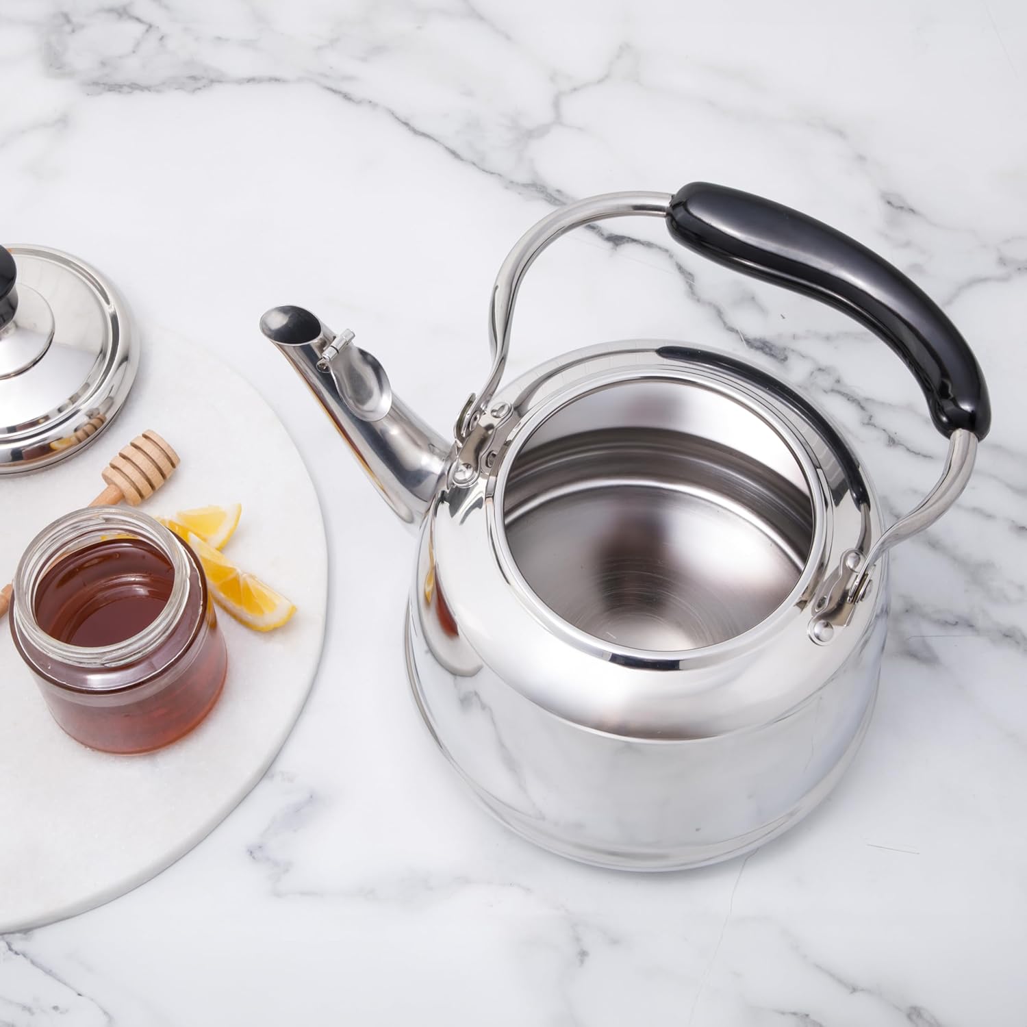 Martha Stewart Kingstree Large 2 Qt Heavy Gauge Whistling Tea Kettle - Image 5