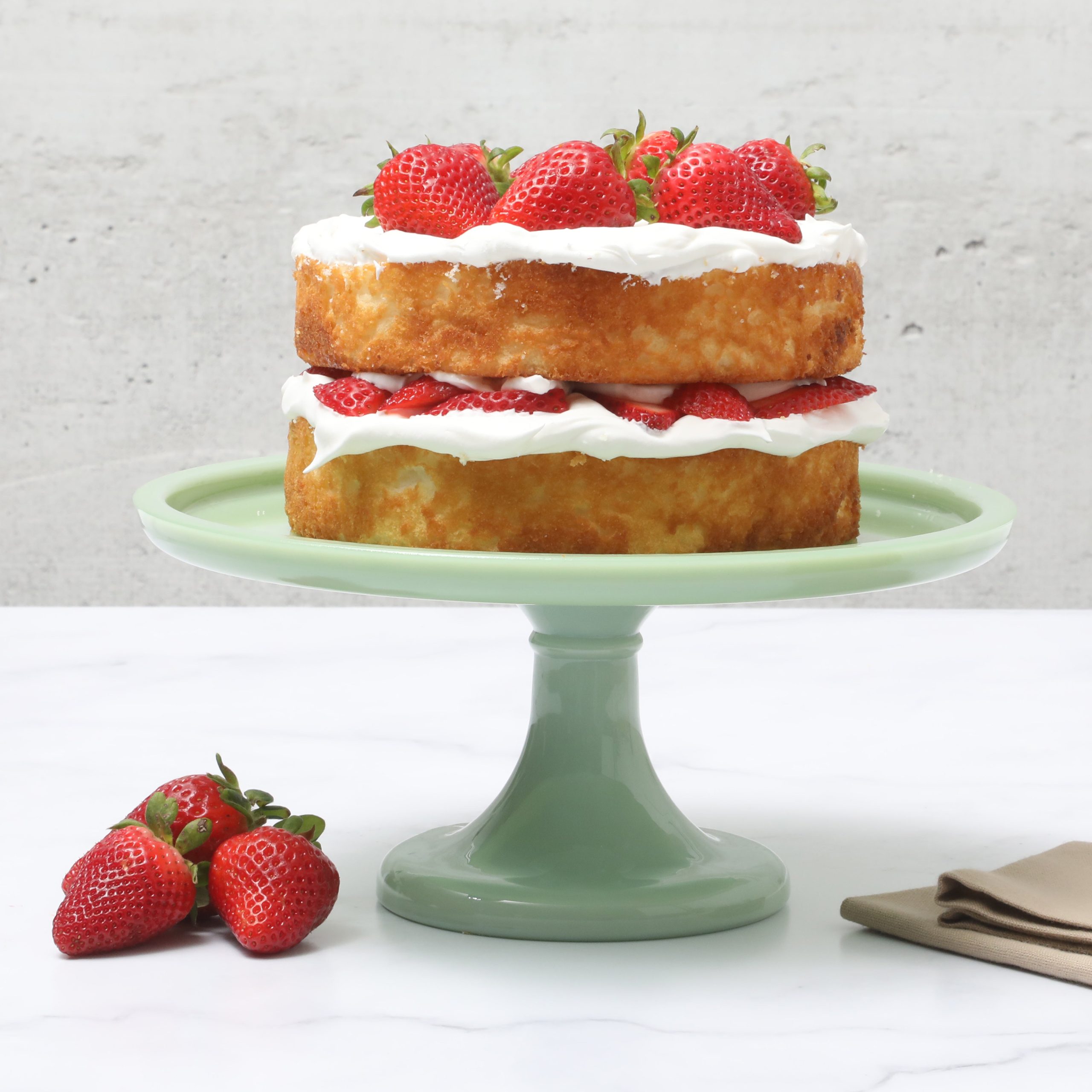 Martha Stewart Highbrook 10 Inch Jadeite Cake Stand With Glass Dome - Image 3