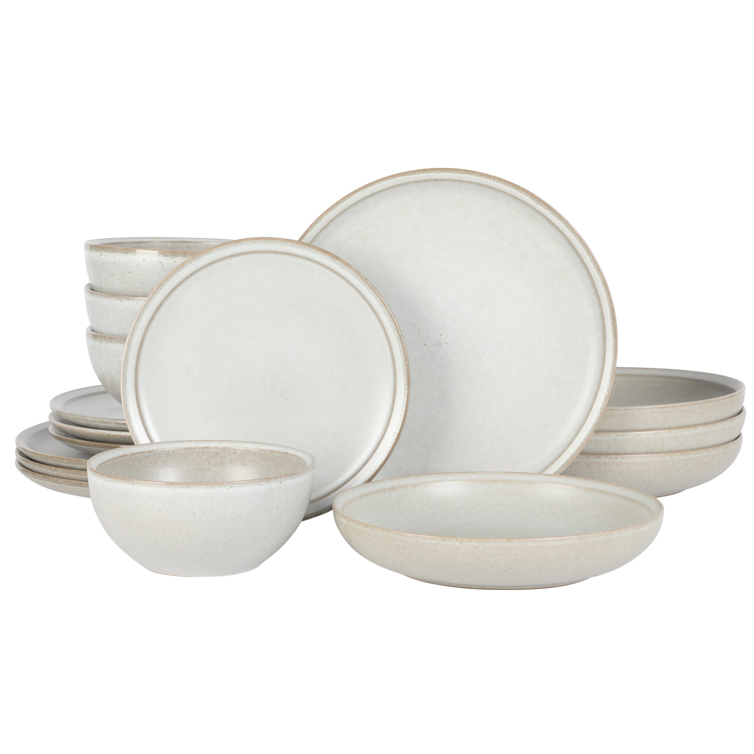 Gibson Elite Beckett Stoneware Matte Reactive Glaze 16 Piece (Service for 4) Plates and Bowls Dinnerware Set - Image 9