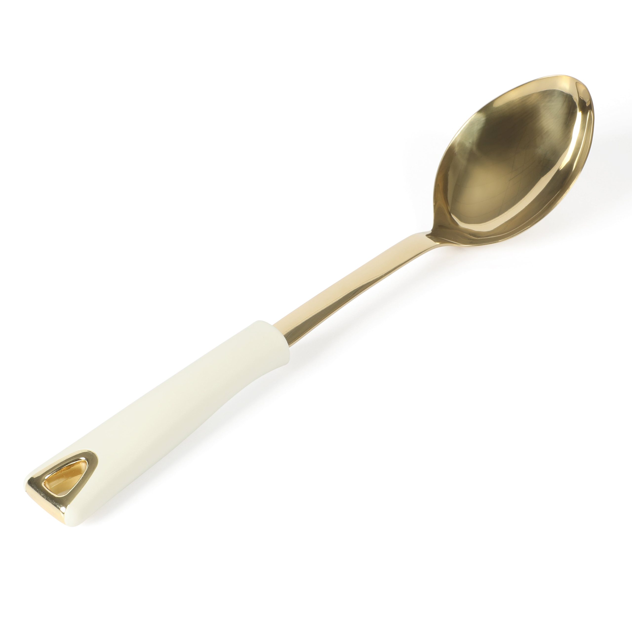 Martha Stewart Lockton 5-Piece Stainless Steel & Nylon Kitchen Tool Set - Linen w/ Gold - Image 5
