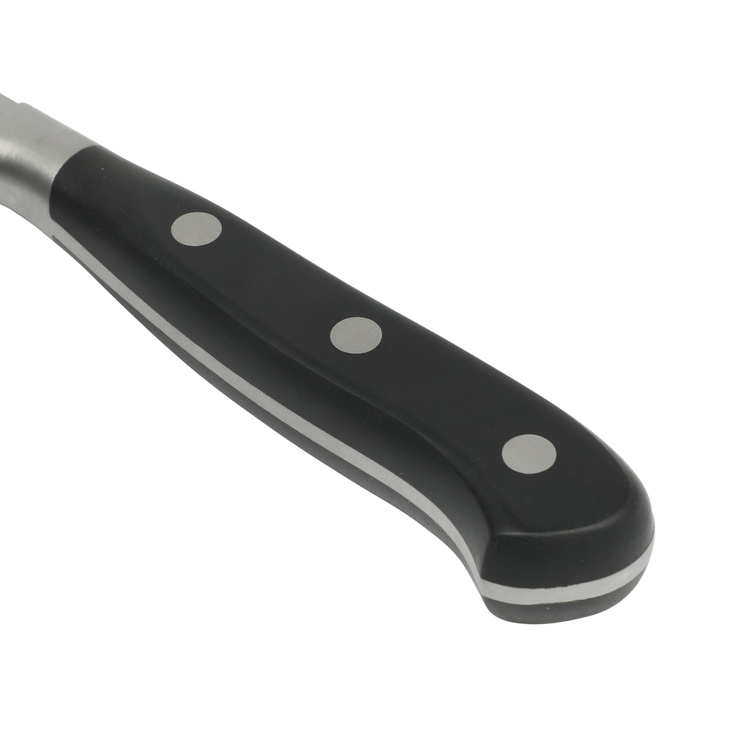 Martha Stewart Carverton 10" Hollow Edge Slicer Knife, High Carbon Stainless Steel Kitchen Knive W/ Black Triple Rivet Handle - Image 4