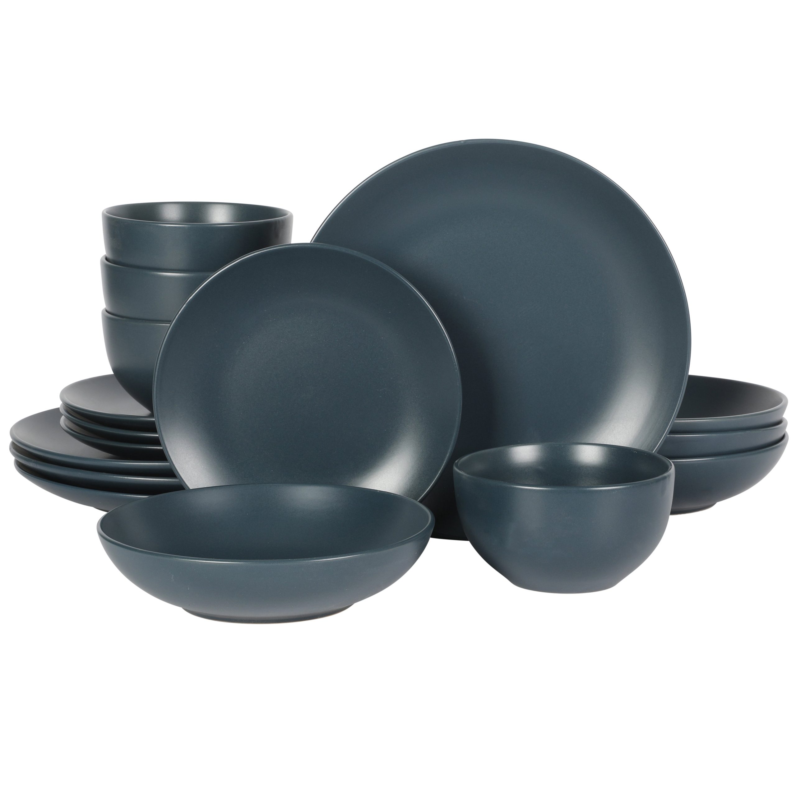 Gibson Home Queenslane 16 Piece Double Bowl Plates and Bowls Dinnerware Set - Image 3