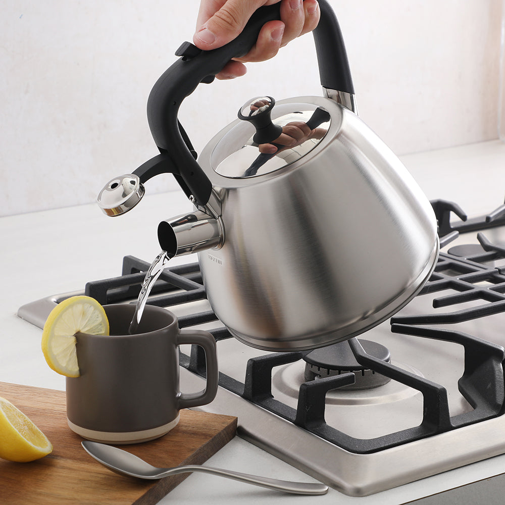 Mr. Coffee Armidale Large 2.5QT Brushed Stainless Steel Whistling Tea Kettle - Image 4