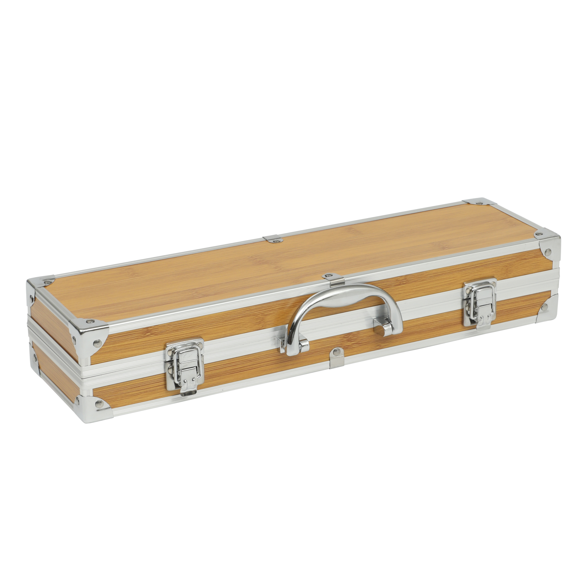 Gibson Home Barbeque Pro 8 Piece BBQ Tools W/ Acacia Wood Handles and Aluminum Storage Box - Image 8