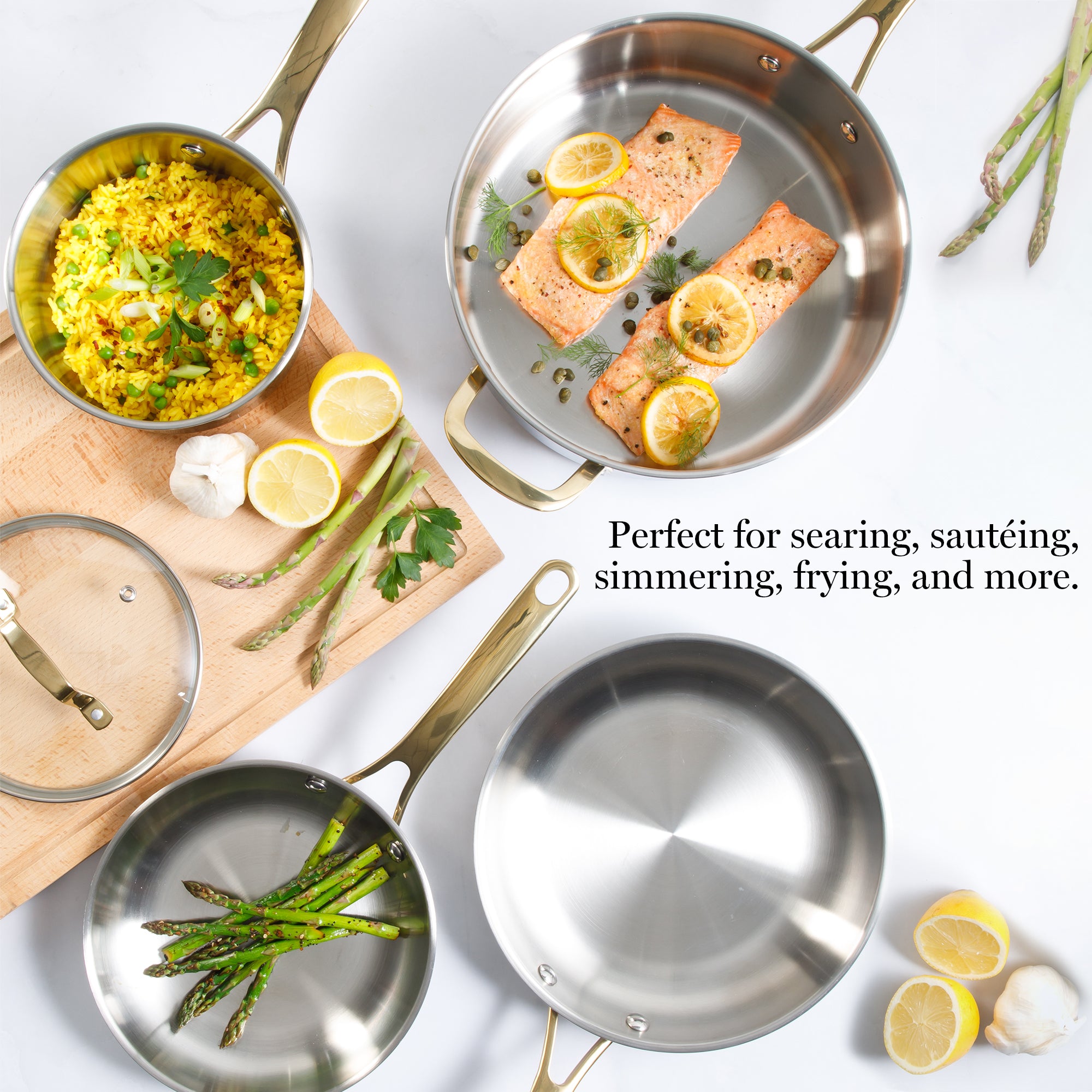 Martha Stewart Castelle 10-Piece Stainless Steel Cookware Set - Image 12