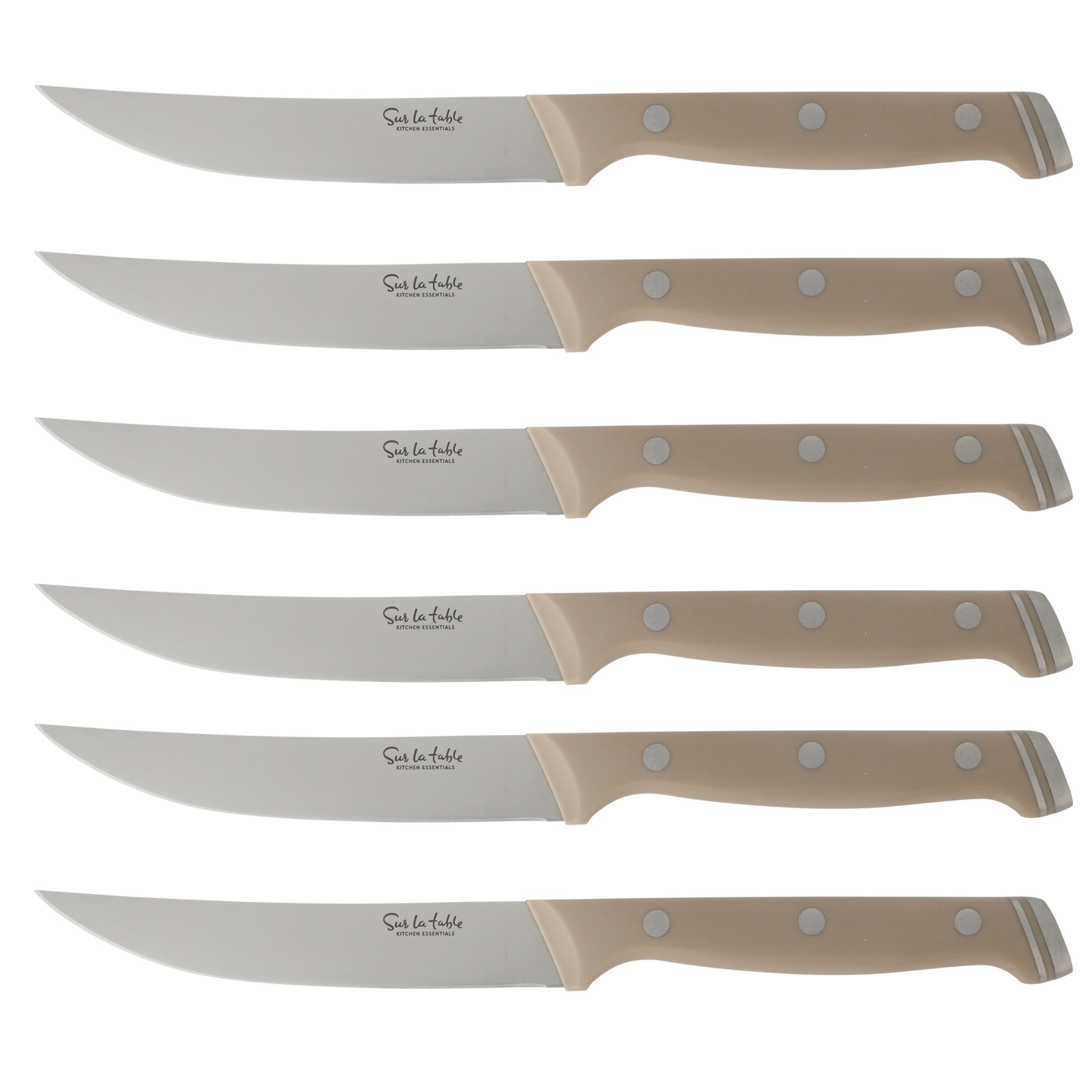 Sur La Table Kitchen Essentials 14 Piece Cutlery Set, German Steel Forged Knives, Beech Wood Block, Chef, Santoku, Bread, Steak Knives, Shears & Sharpener - Blue - Image 12