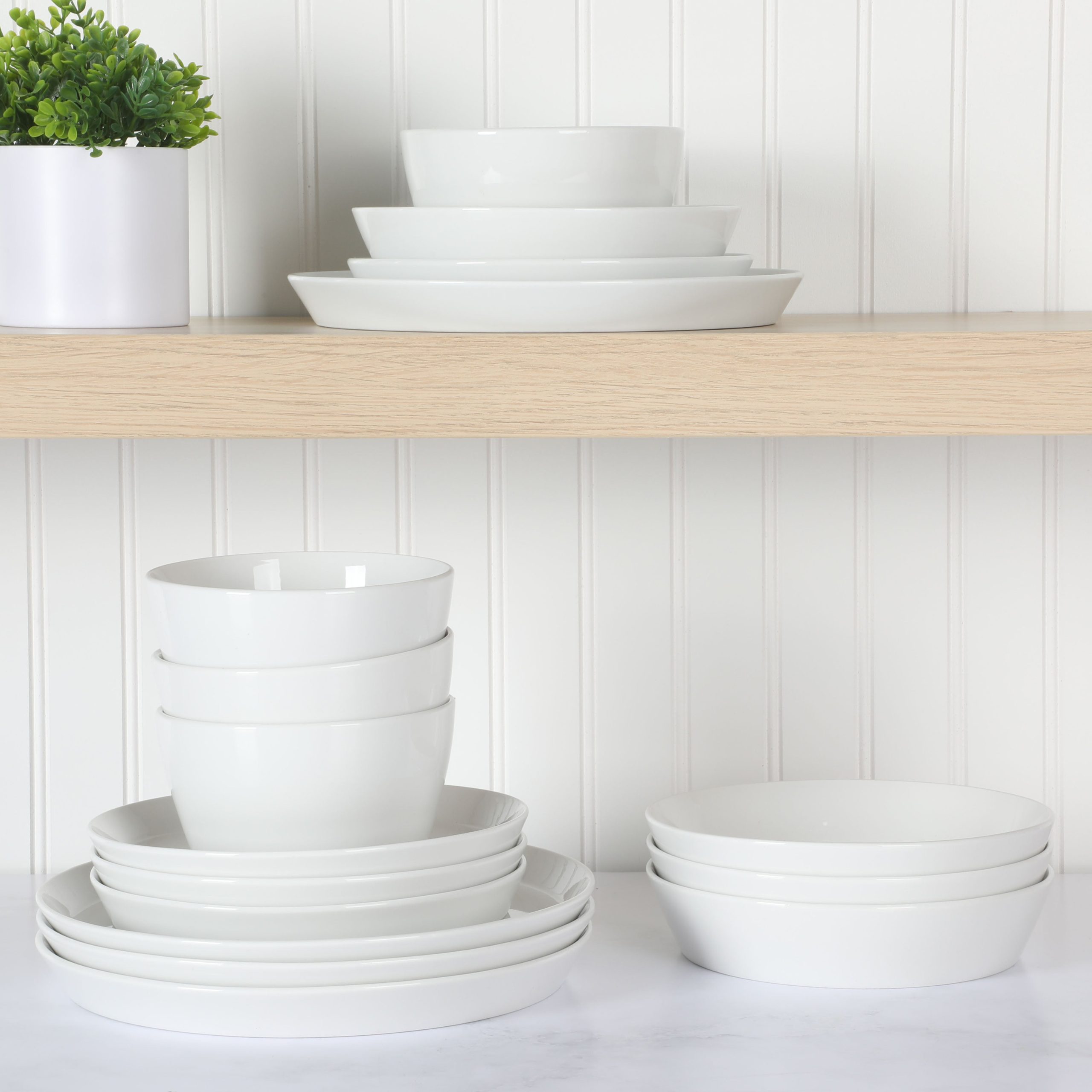 Martha Stewart Selma Chip & Scratch Resistant Dinnerware Set, Plates and Bowls Dishes Set - Image 11