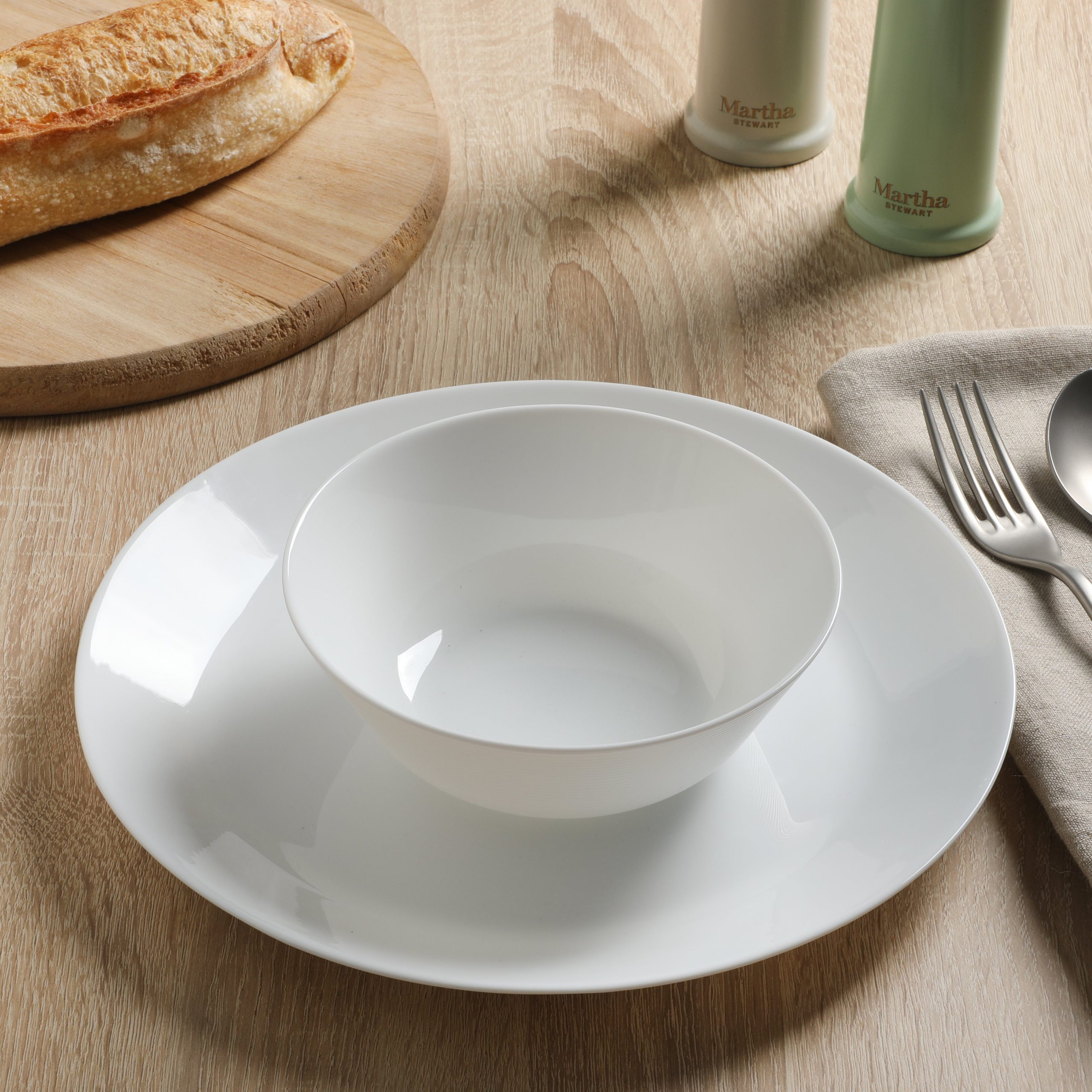 Martha Stewart Opalton 6 Piece 6 Inch Chip and Break Resistant Cereal Bowl - Image 4