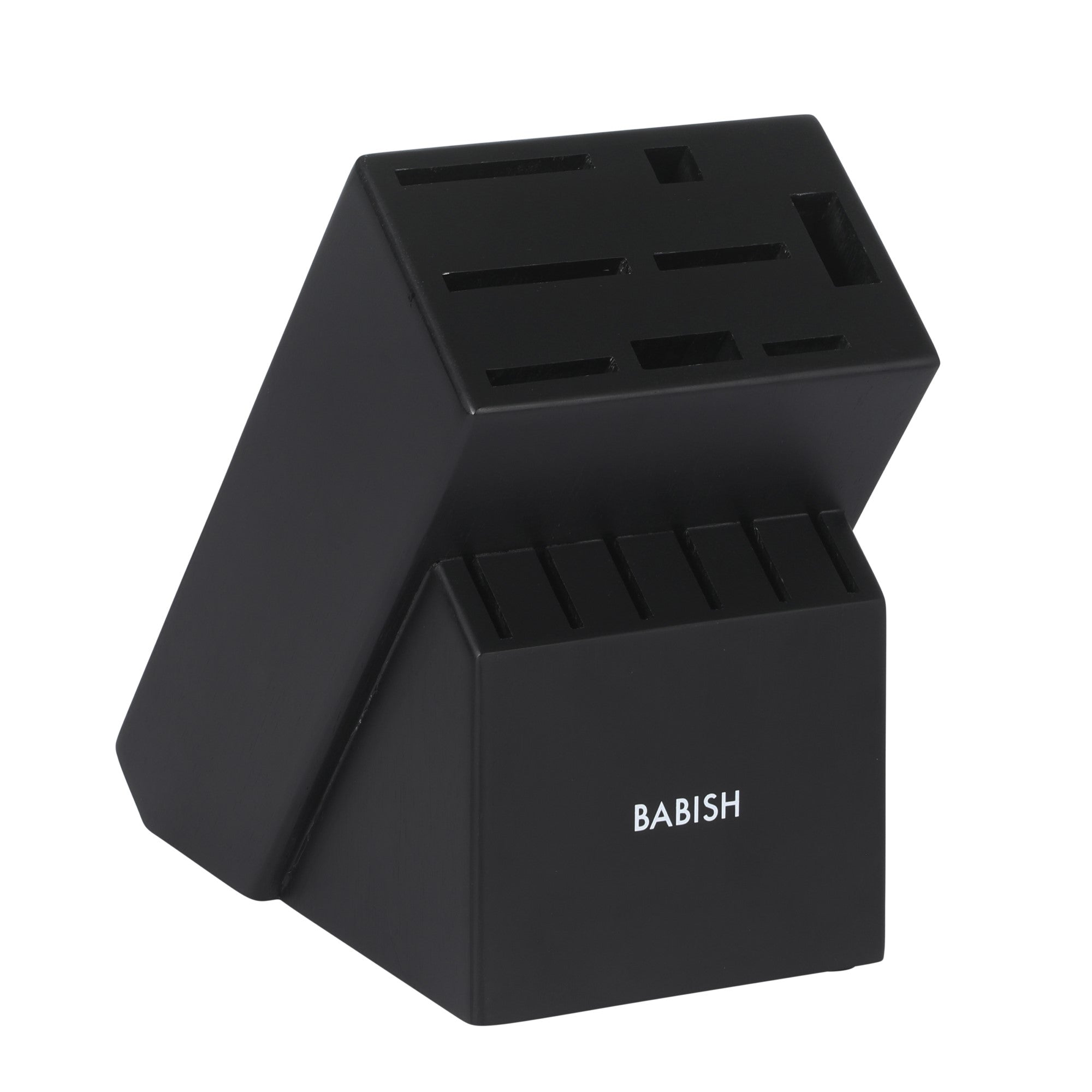 Babish High-Carbon 1.4116 German Steel 15 Piece Full Tang Forged Cutlery Kitchen Knife Block Set - Black - Image 8