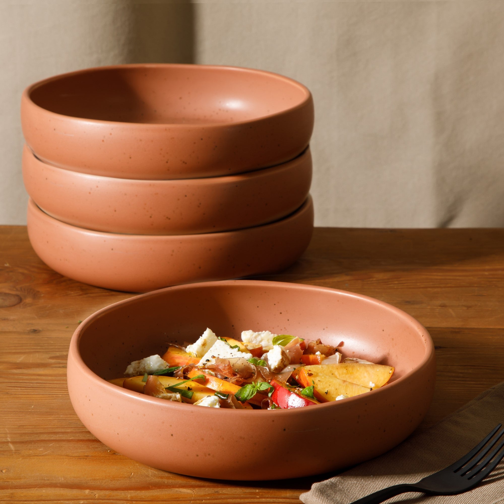 Bloomhouse Corsica Clay 4 Piece Dinner, Pasta, Meal Bowl Set - Image 2