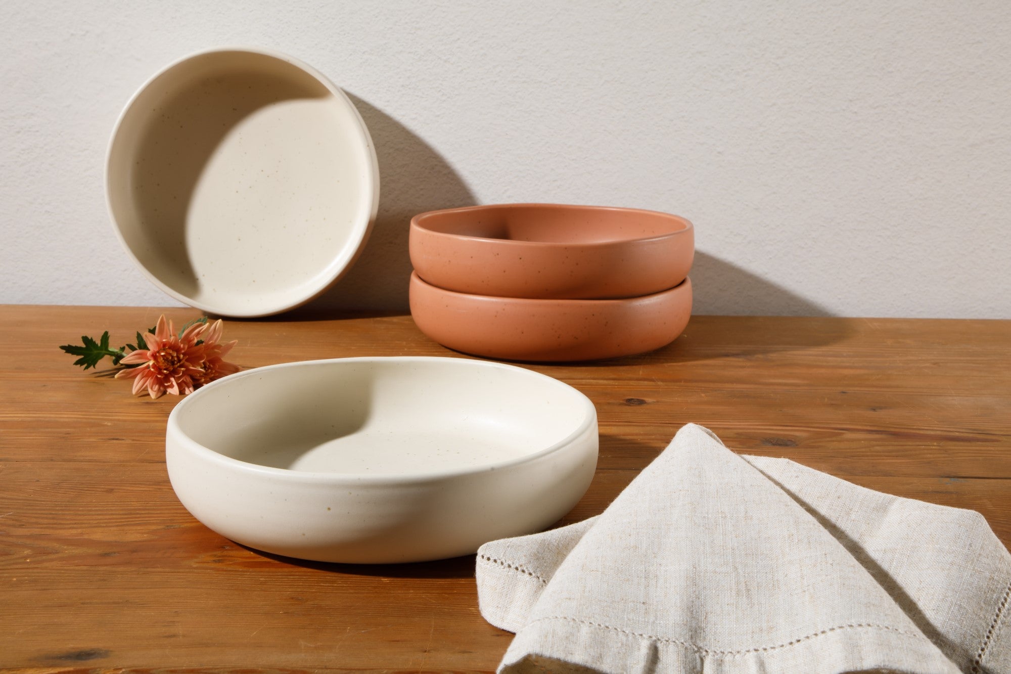 Bloomhouse Corsica Clay 4 Piece Dinner, Pasta, Meal Bowl Set - Image 4