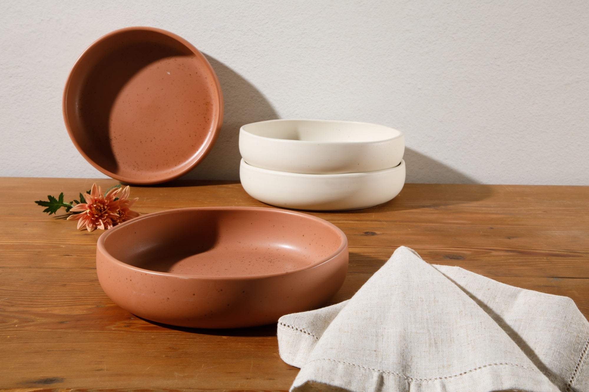 Bloomhouse Corsica Clay 4 Piece Dinner, Pasta, Meal Bowl Set - Image 5
