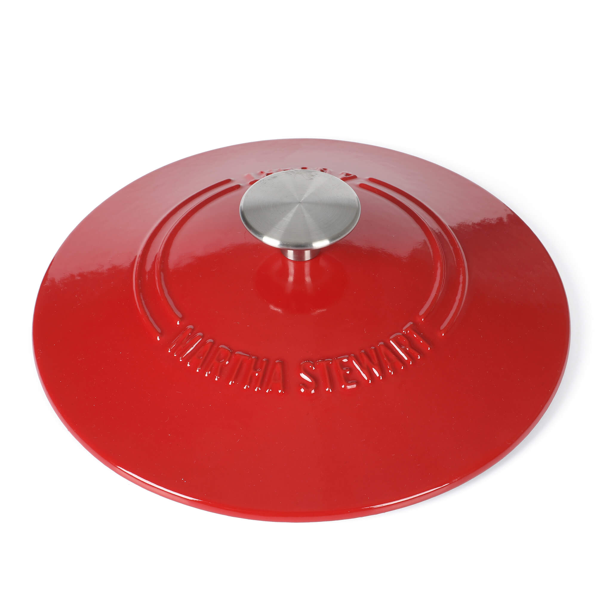 Martha Stewart Gatwick 4 Quart Enamel Cast Iron Dutch Oven - Red - Image 7