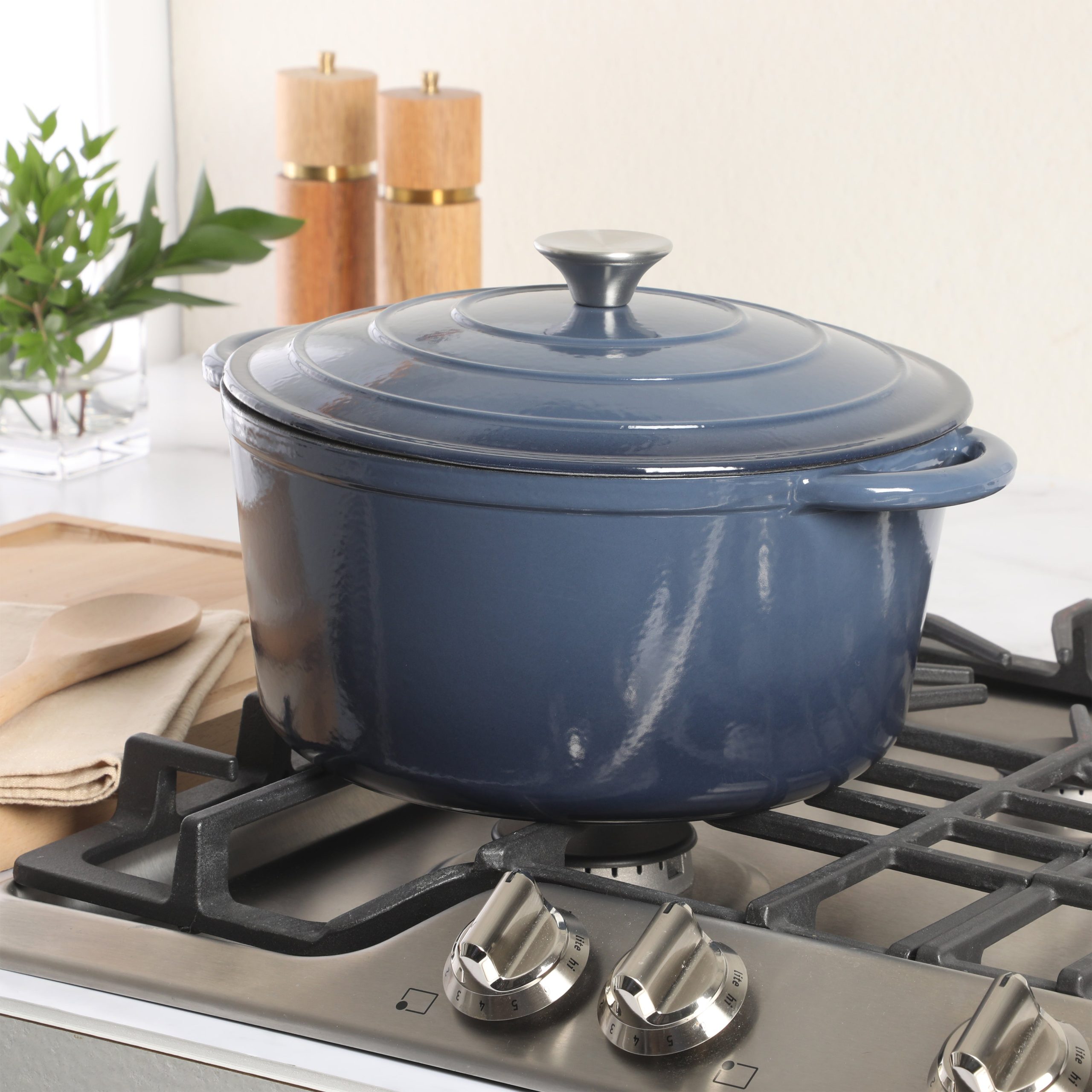 Gibson Home Addlestone 7 Quart Enameled Cast Iron Dutch Oven - Image 7