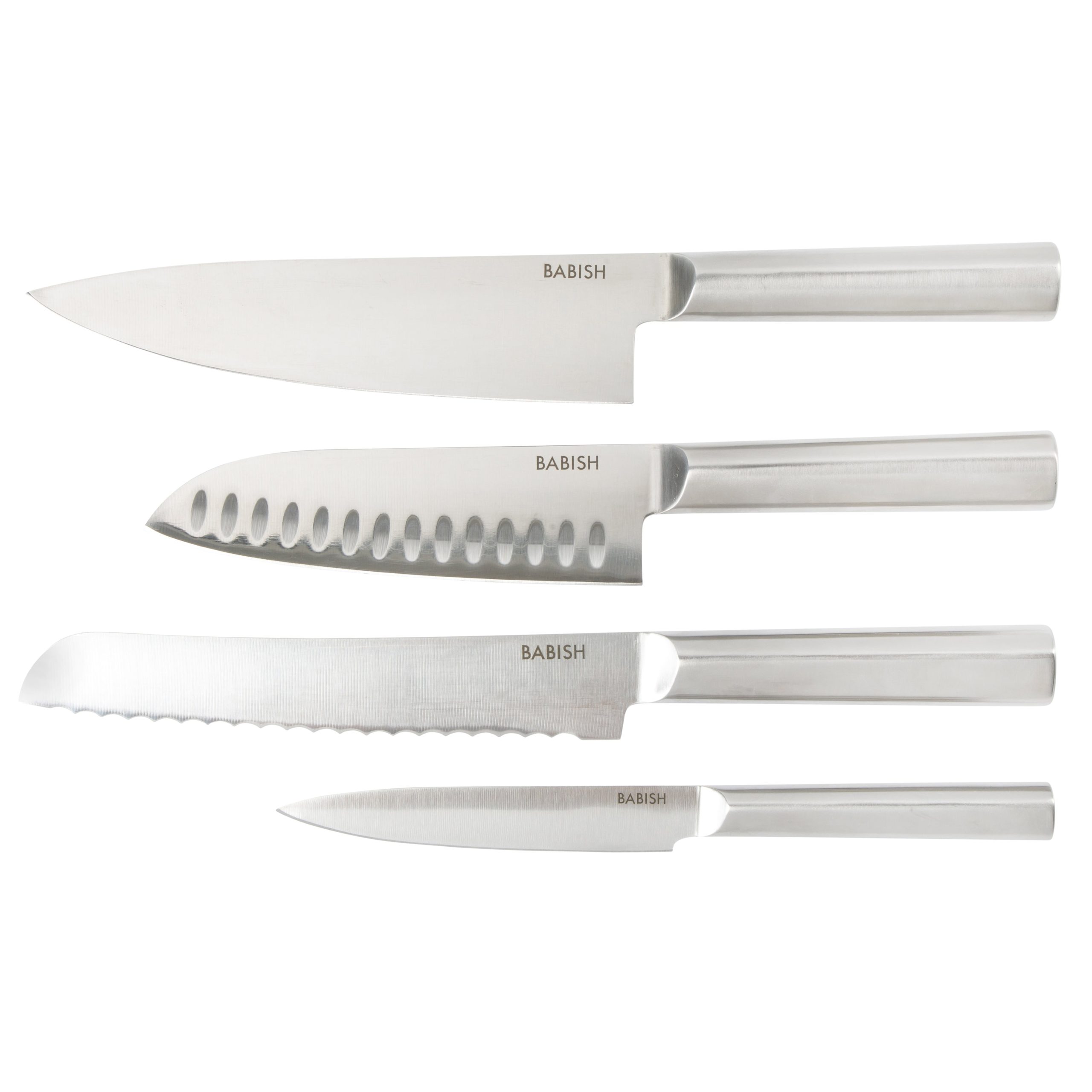 Babish 5 Piece 1.4116 German Steel Magnetic Knife Block Set Babish 5-Piece Forged Kitchen Knife Block Set – 1.4116 German Steel Cutlery with Magnetic Knife Holder – Professional Chef Knife Set - Image 4