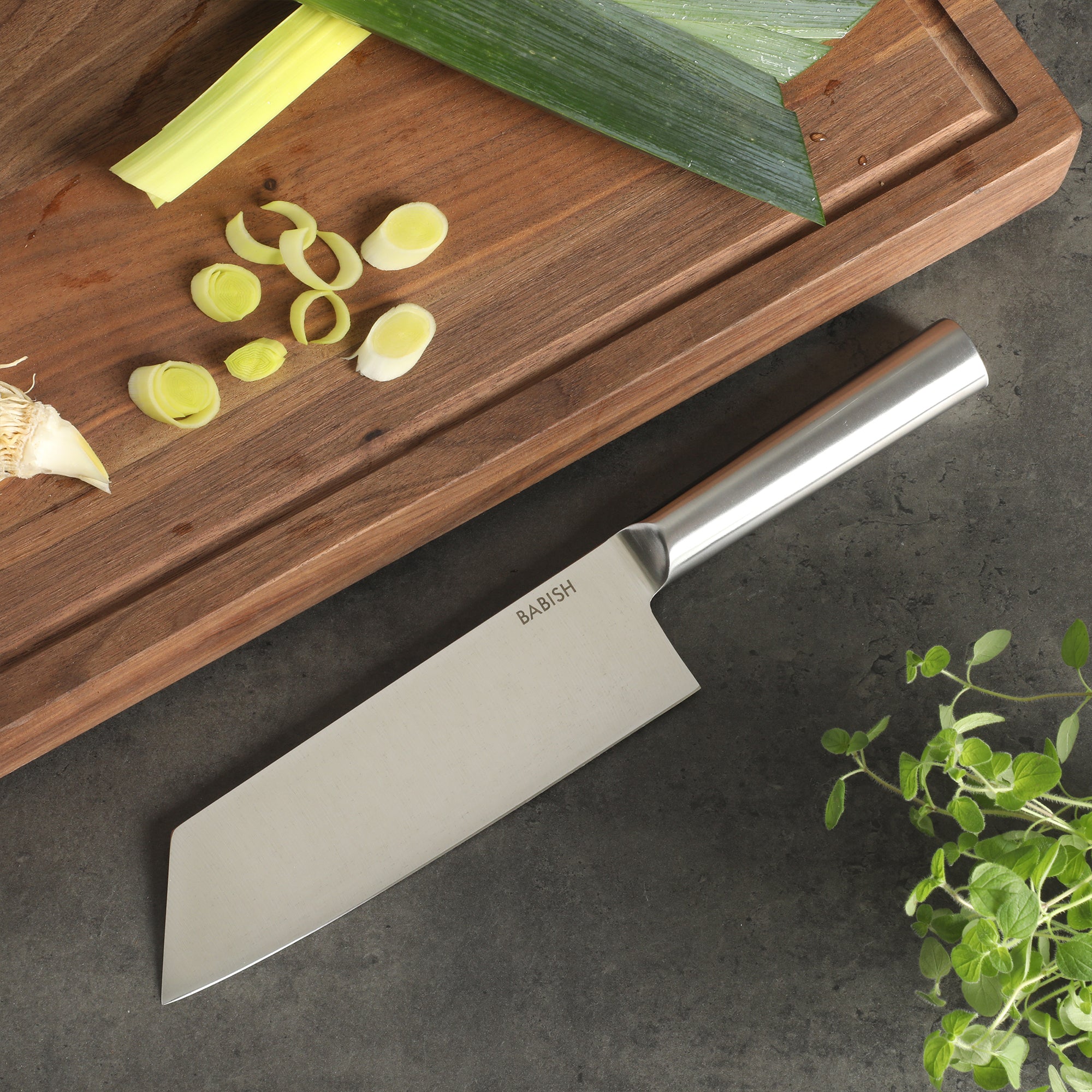 Babish 7.5-Inch Clef Knife – High-Carbon 1.4116 German Steel Kitchen Knife, Chef & Cleaver Hybrid for Chopping, Slicing & Prep, Full-Tang, Razor Sharp, Ergonomic Design - Image 5