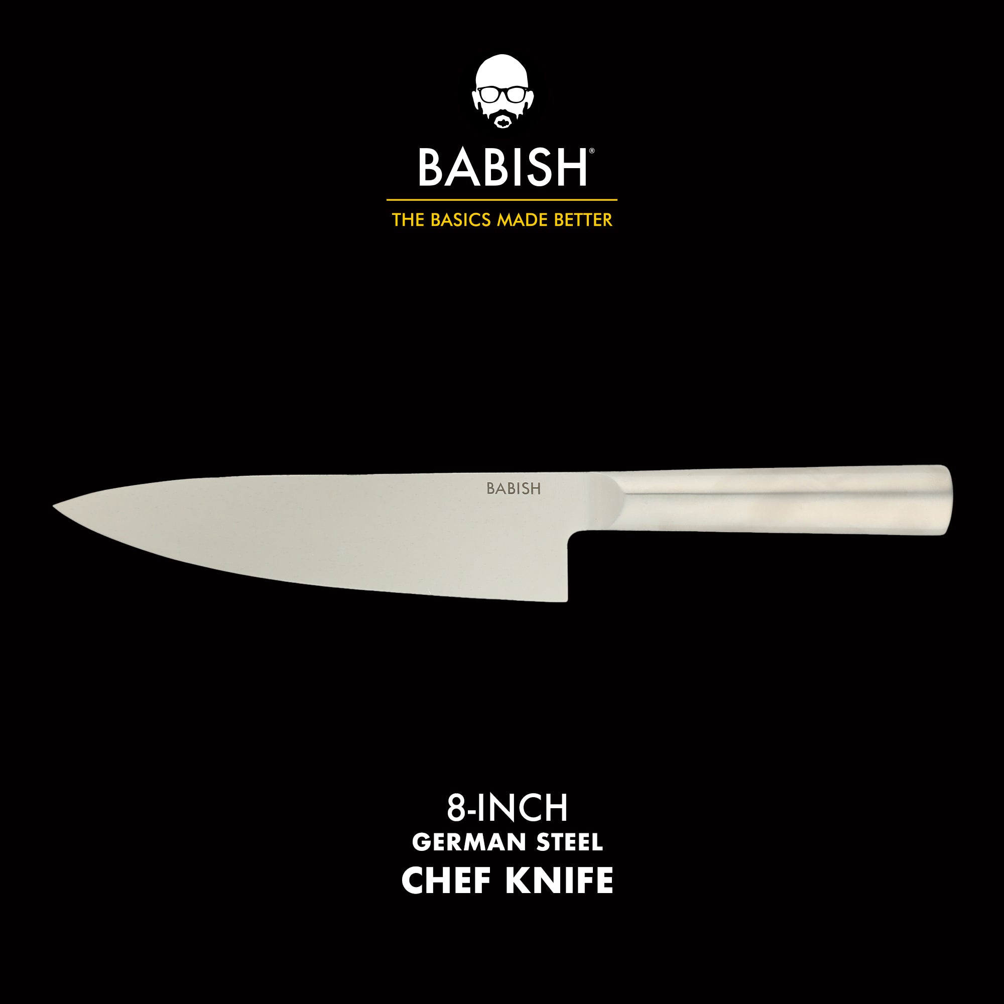 Babish 8-Inch Chef Knife – High-Carbon 1.4116 German Steel Kitchen Knife, Full-Tang Razor Sharp Chef’s Blade for Chopping, Slicing, Dicing & Everyday Prep - Image 2