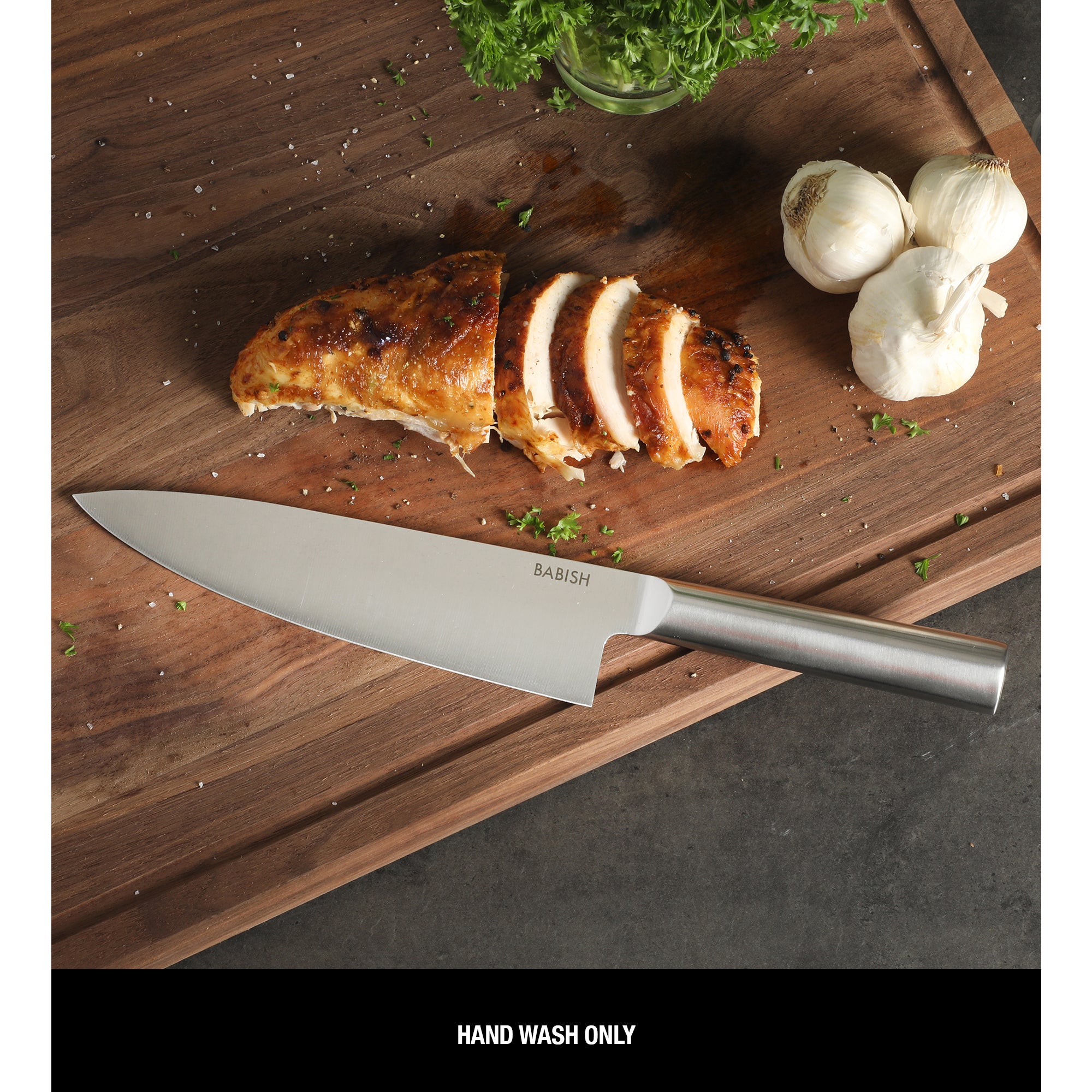 Babish 8-Inch Chef Knife – High-Carbon 1.4116 German Steel Kitchen Knife, Full-Tang Razor Sharp Chef’s Blade for Chopping, Slicing, Dicing & Everyday Prep - Image 4