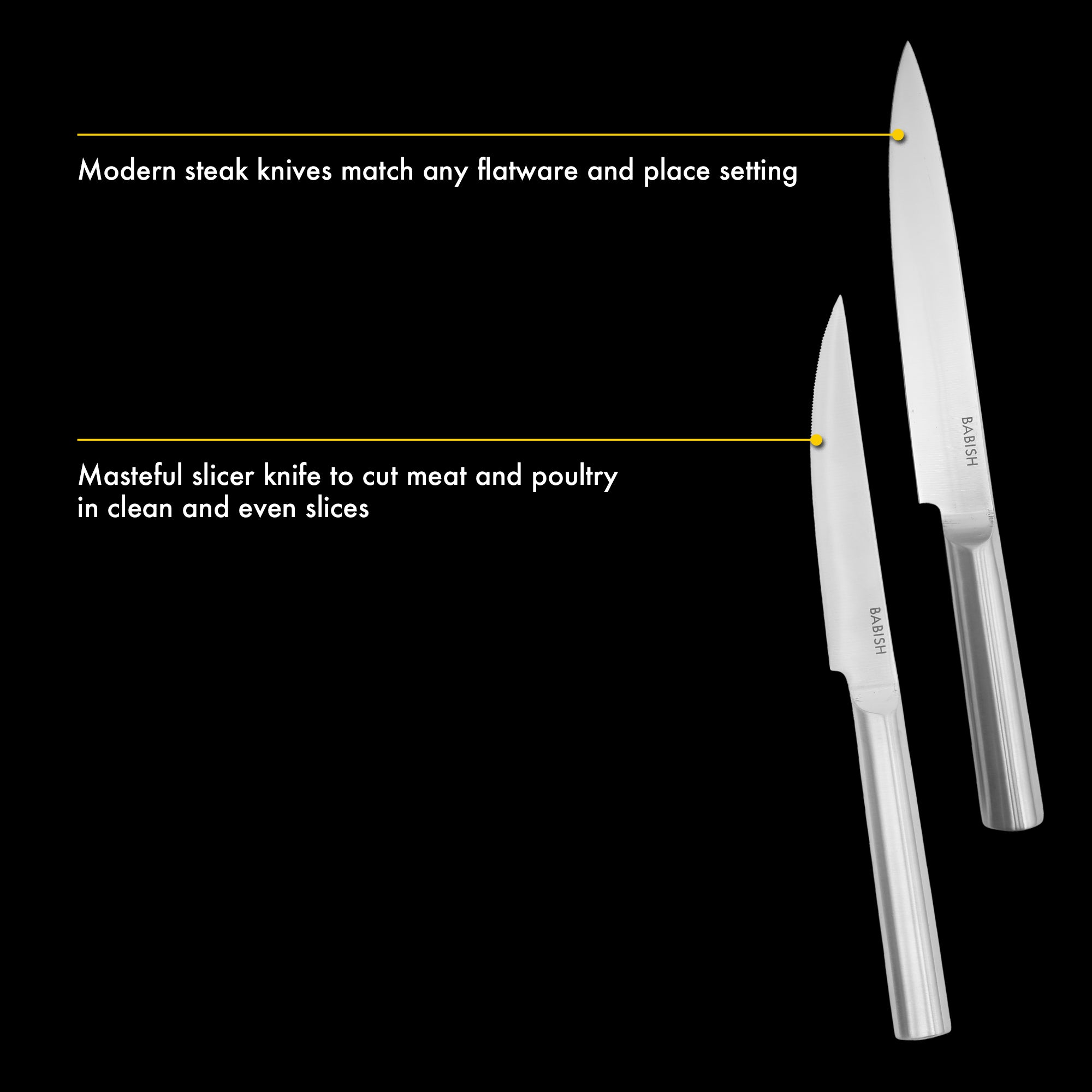Babish High-Carbon 1.4116 German Steel 15 Piece Full Tang Forged Cutlery Kitchen Knife Block Set - Stainless Steel - Image 6