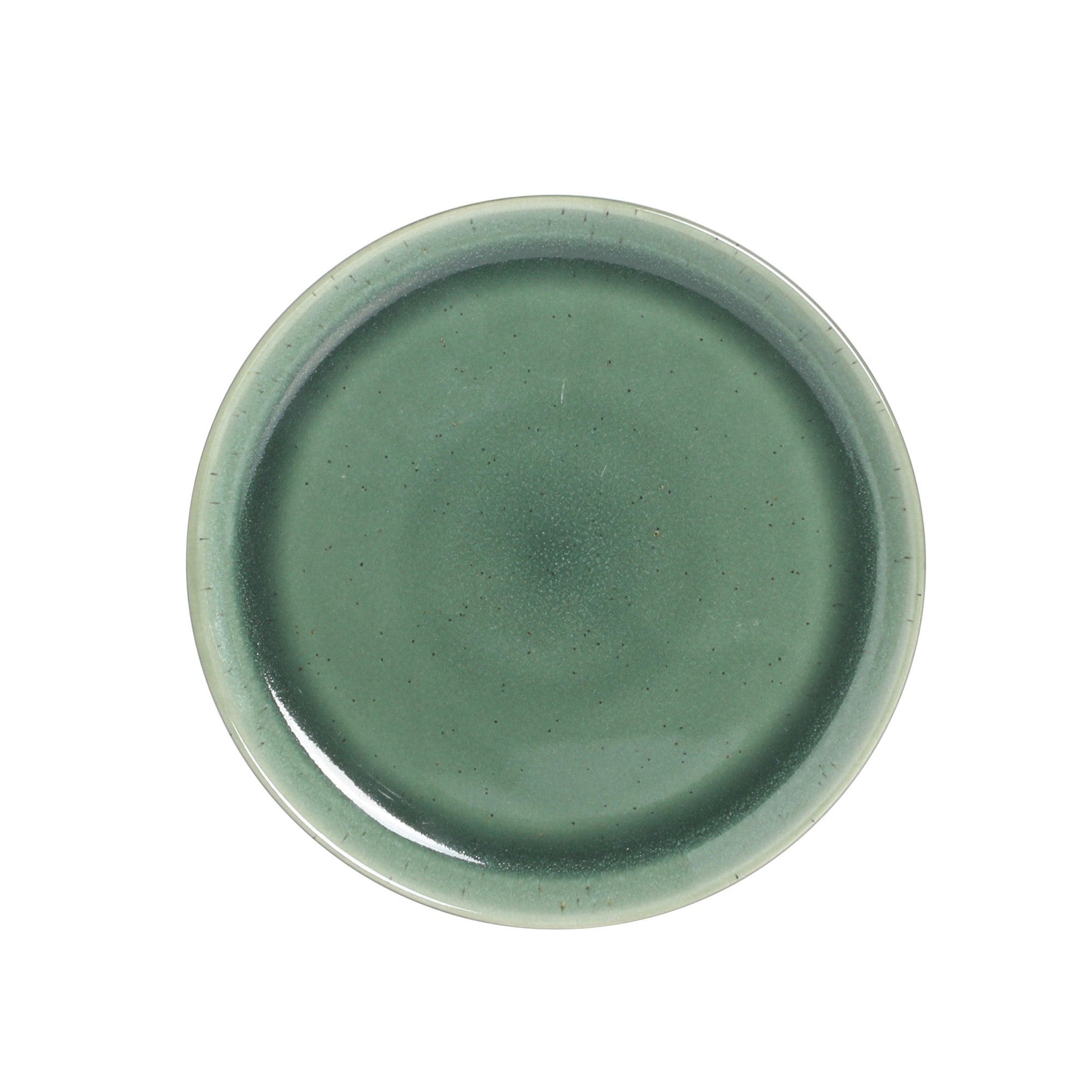 Gibson Elite 12 Piece (Service for 4) Fern Canyon Plates and Bowls Reactive Glaze Modern Coupe Round Dishes Stoneware Ceramic Dinnerware Set - Glossy Green - Image 8