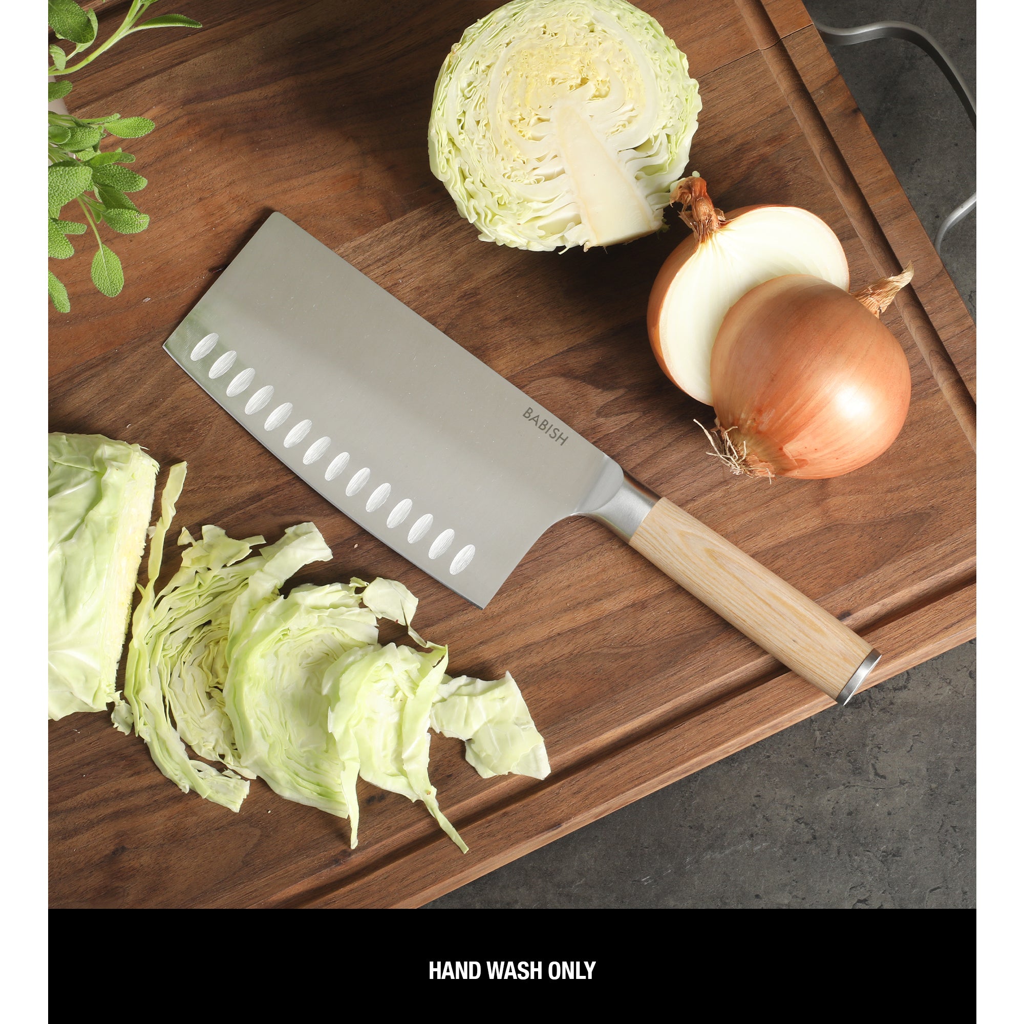 Babish 6.5-Inch Forged Cleaver Knife with Pakka Wood Handle – High-Carbon 1.4116 German Steel Full Tang Kitchen Knife for Heavy-Duty Chopping and Slicing - Image 11
