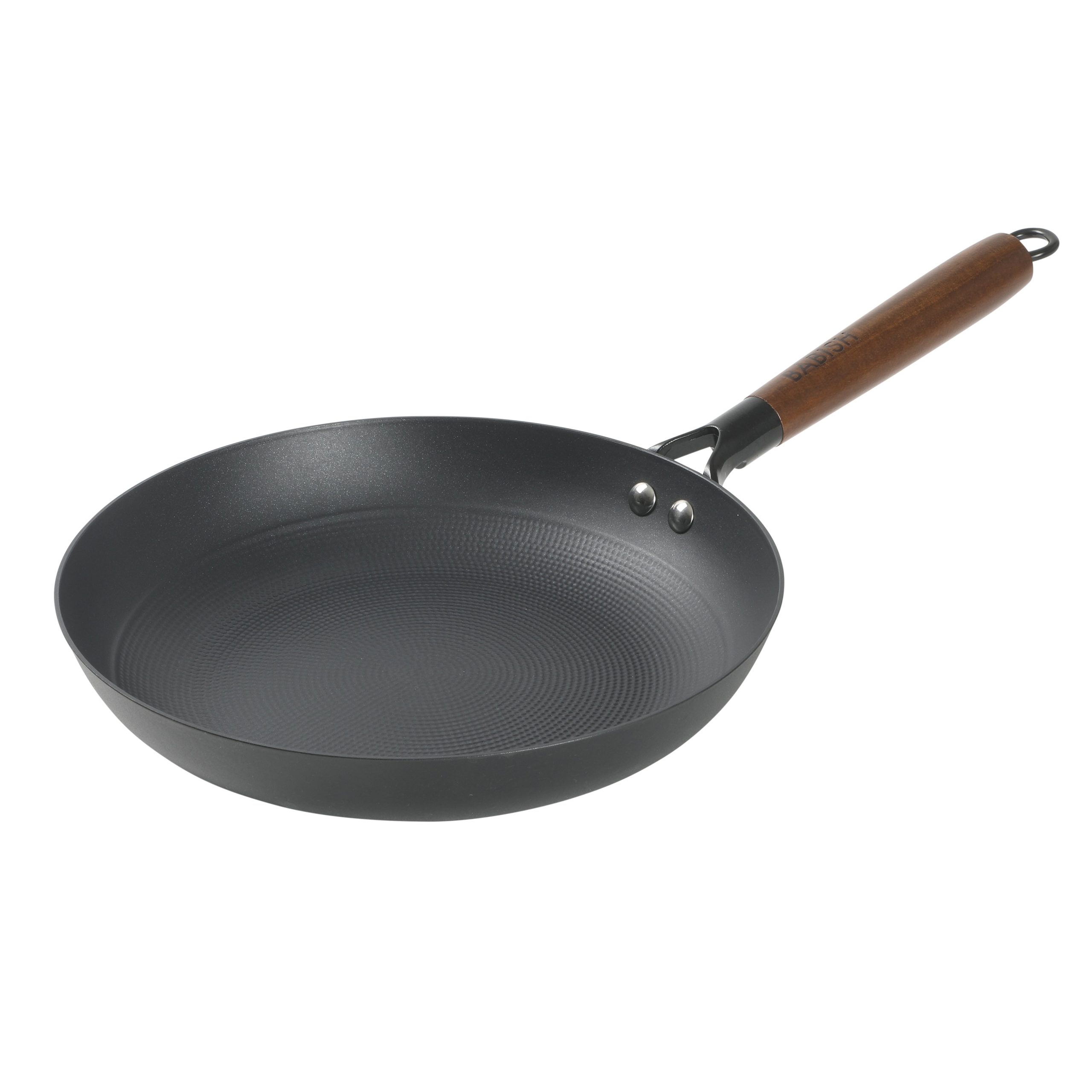 Babish 9.5 Inch/11 Inch Cast Iron Skillet with Wooden Handle, Pre-Seasoned Nonstick Pan with Honeycomb Cooking Surface, Induction Oven Safe Skillet - Image 3