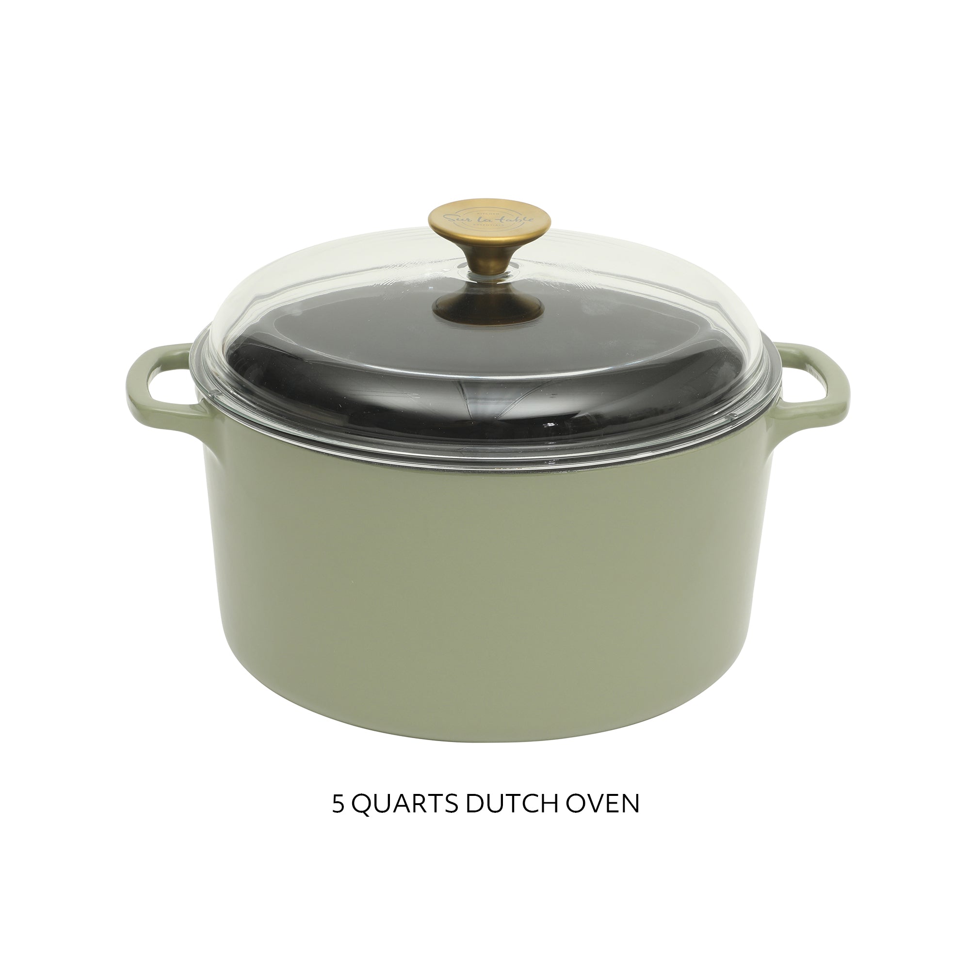 Sur La Table Kitchen Essentials Supper Club 5-Quart Enamel-Coated Cast Iron Dutch Oven Pot with Oven Safe Glass Lid, Oven-to-Table Cookware for Bread, Soups, Stews & Braising - Image 11